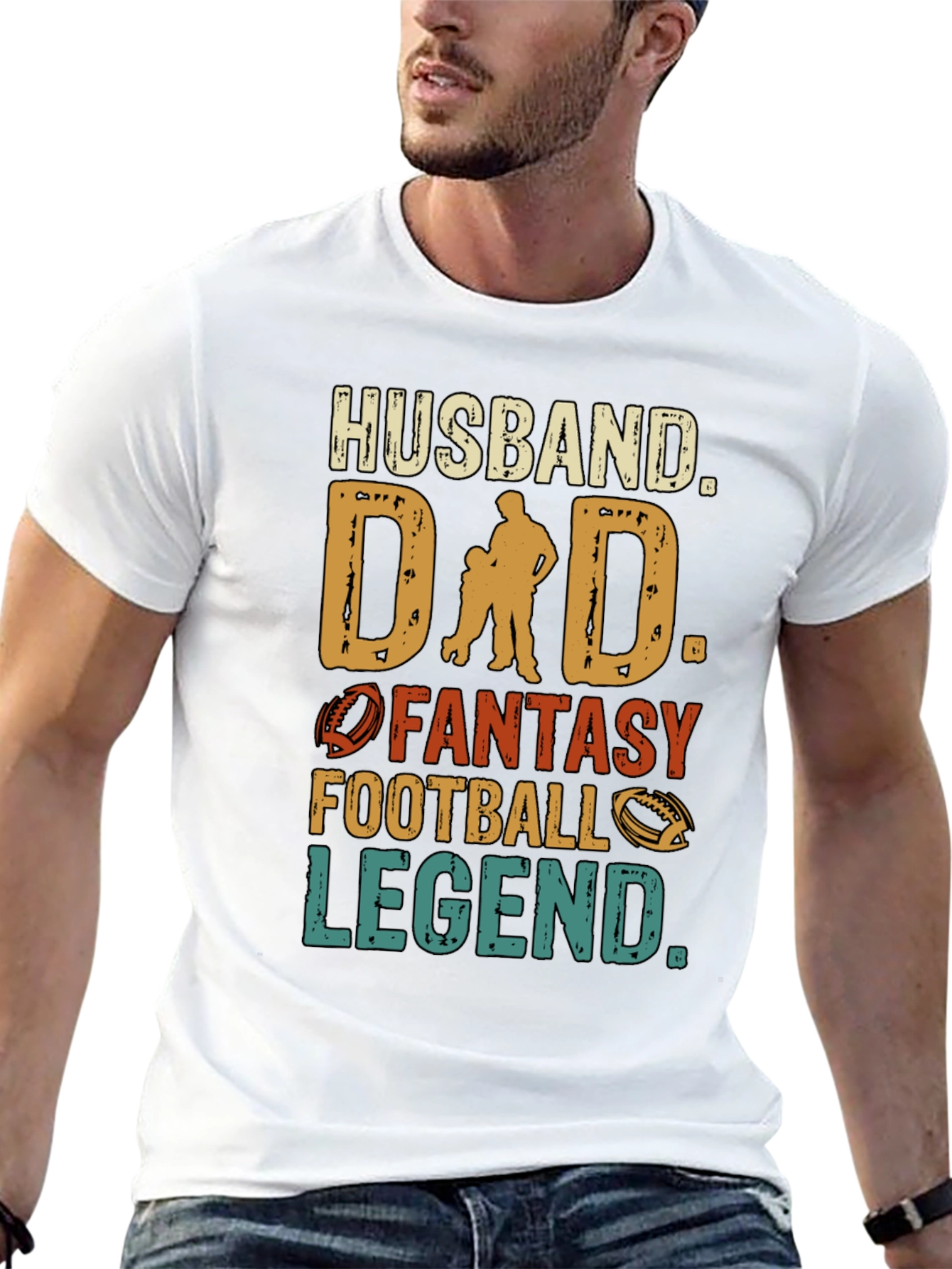 Husband Dad Football Legend T-Shirt