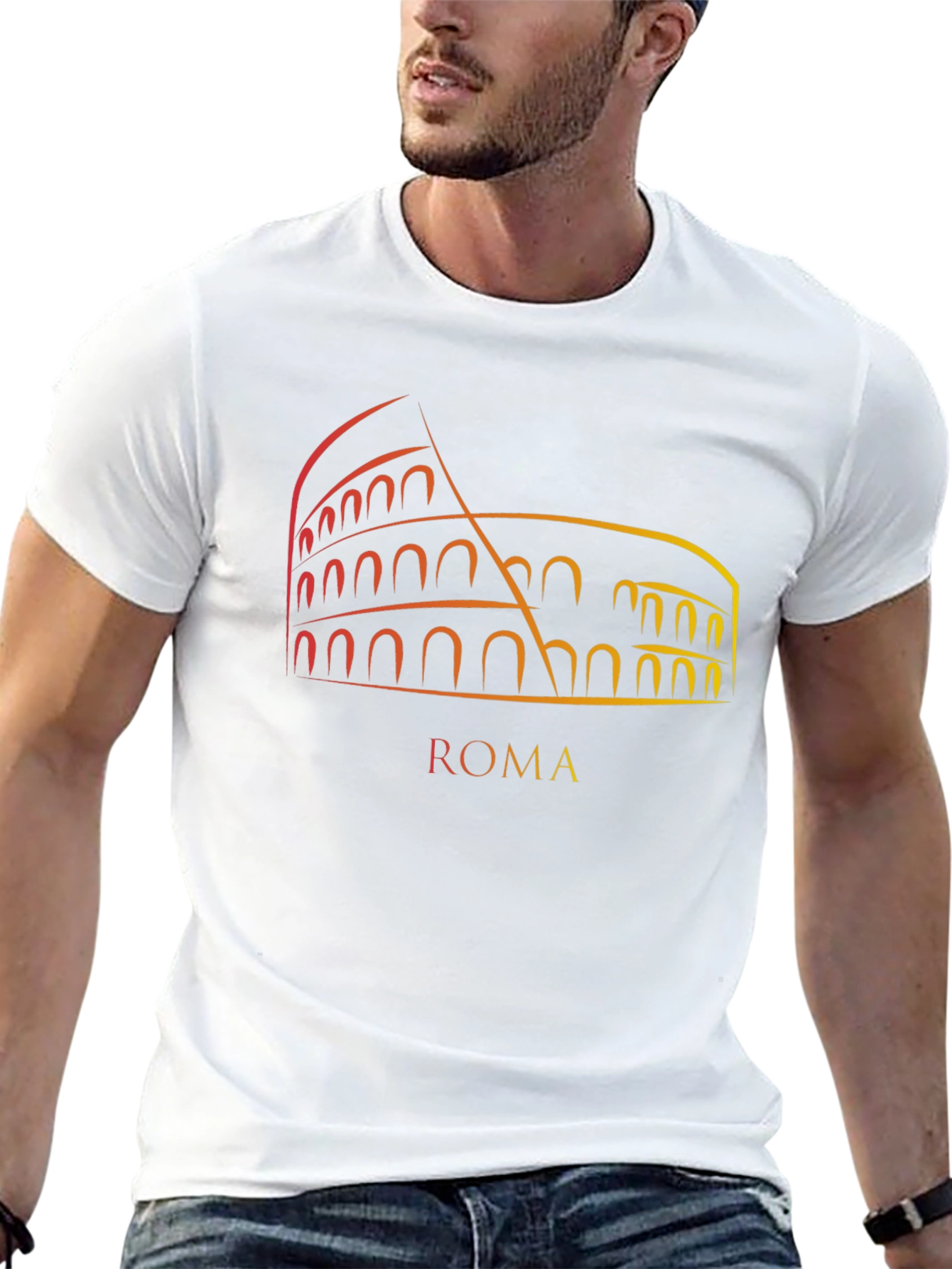 Roma Colosseum Graphic Tee - Mens Black T-Shirt