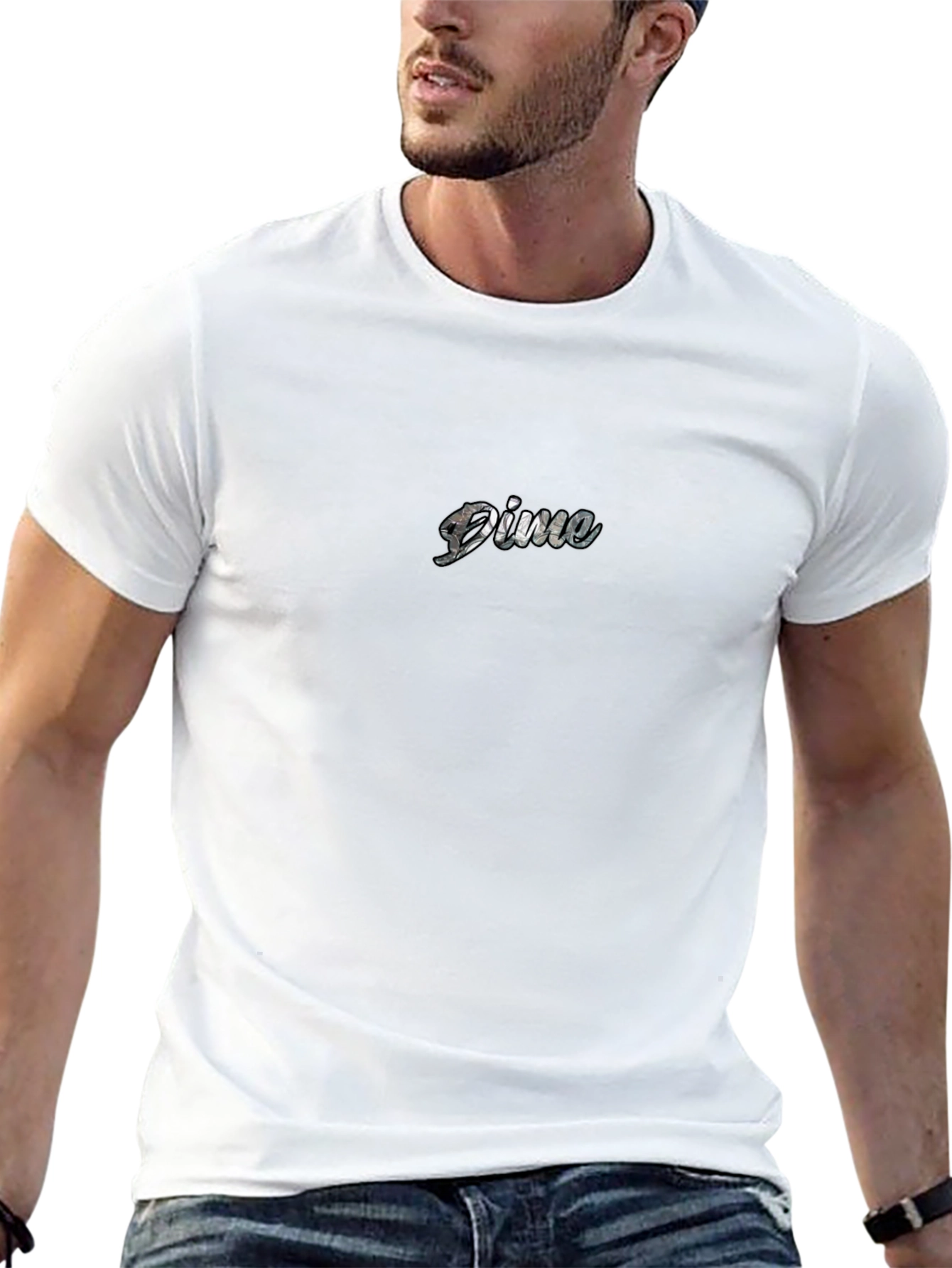 Mens Black Dime Logo T-Shirt - Casual Comfort