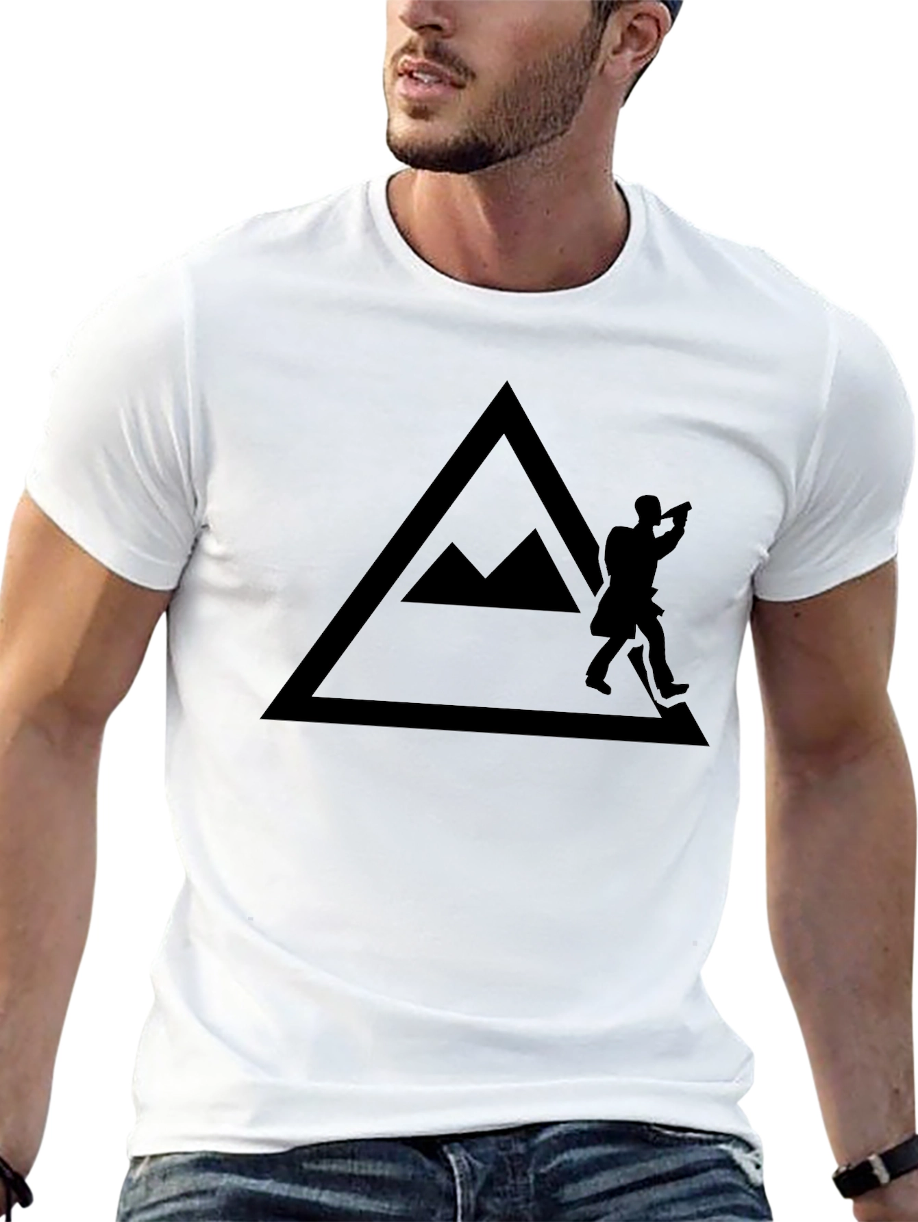 Mountain Hiker Graphic Tee - Black