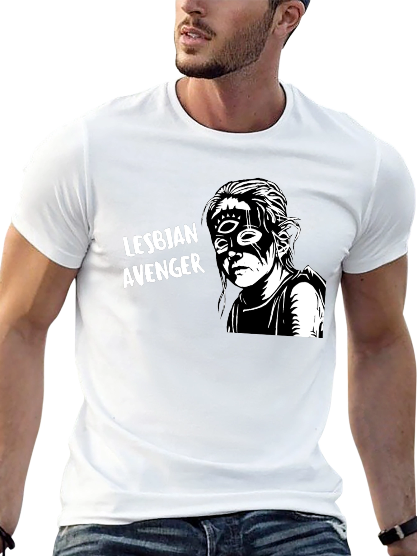 Lesbian Avenger Graphic Tee - Unisex Black Shirt