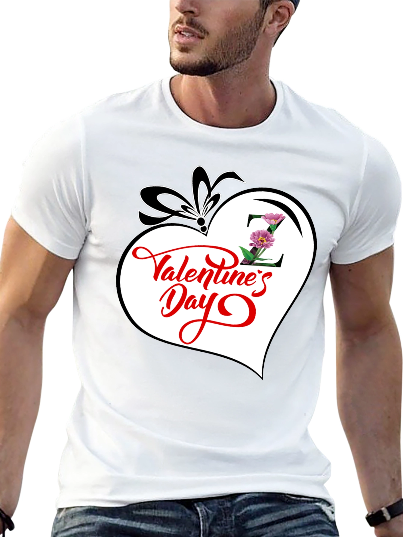 Valentines Day Heart Graphic T-Shirt