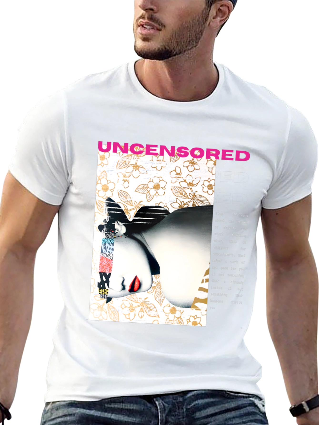 Uncensored Graphic Print Black T-Shirt