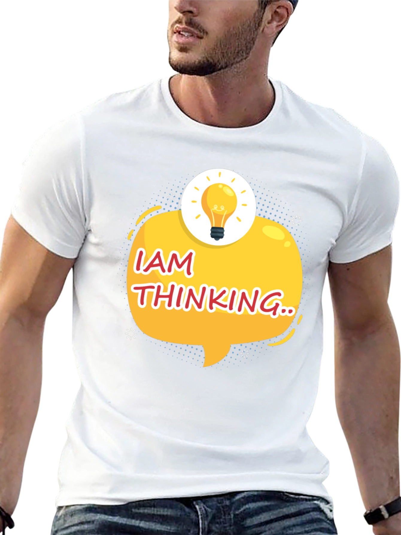 I am Thinking Black T-Shirt - Creative Idea Tee