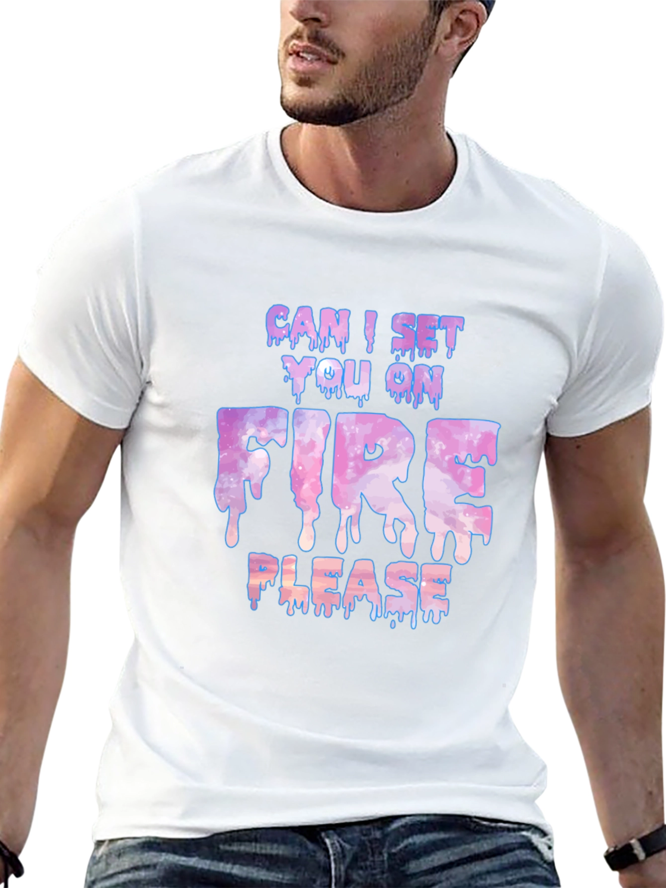 Can I Set You On Fire Please Graphic Tee
