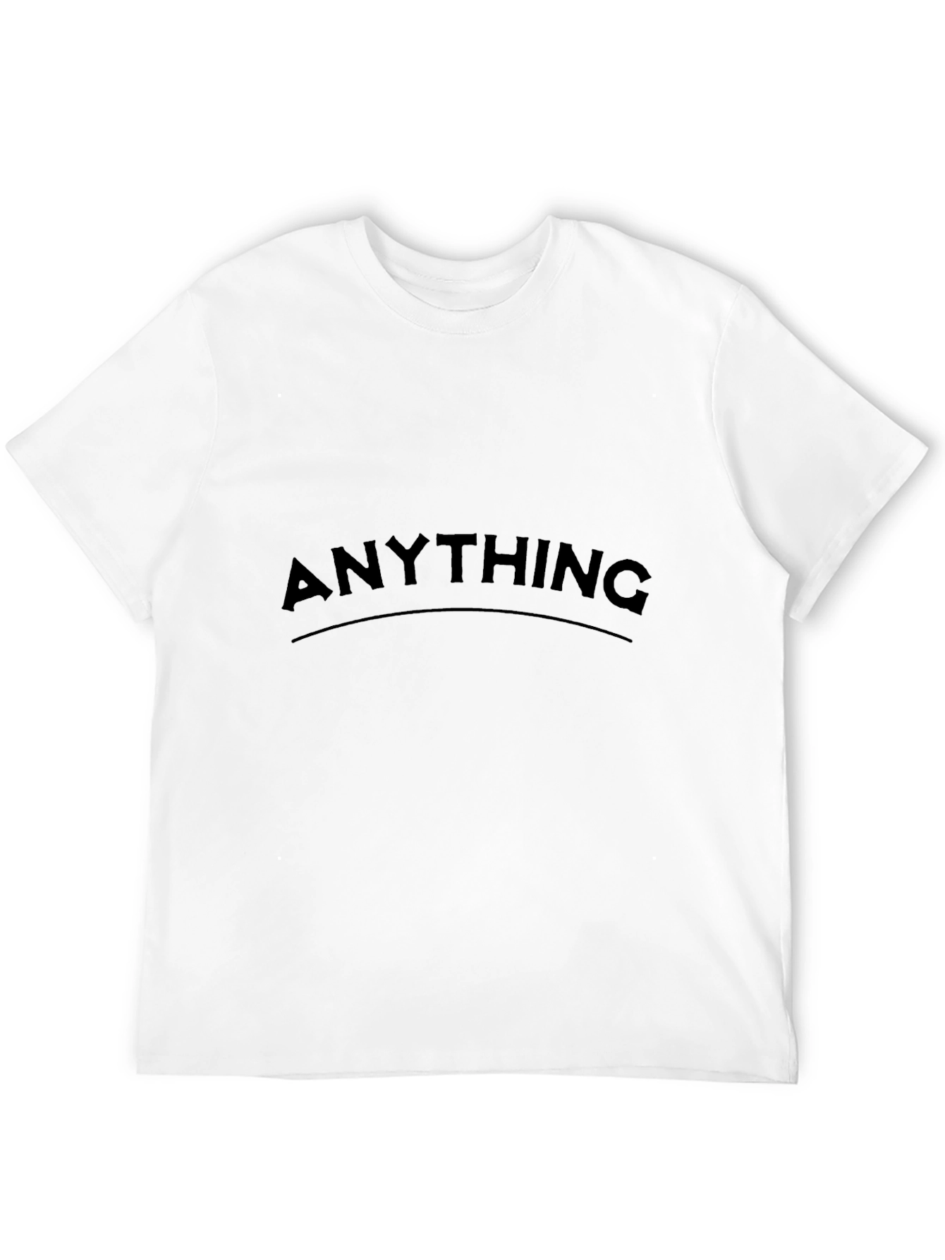 Anything Graphic T-Shirt - Black Crew Neck Tee