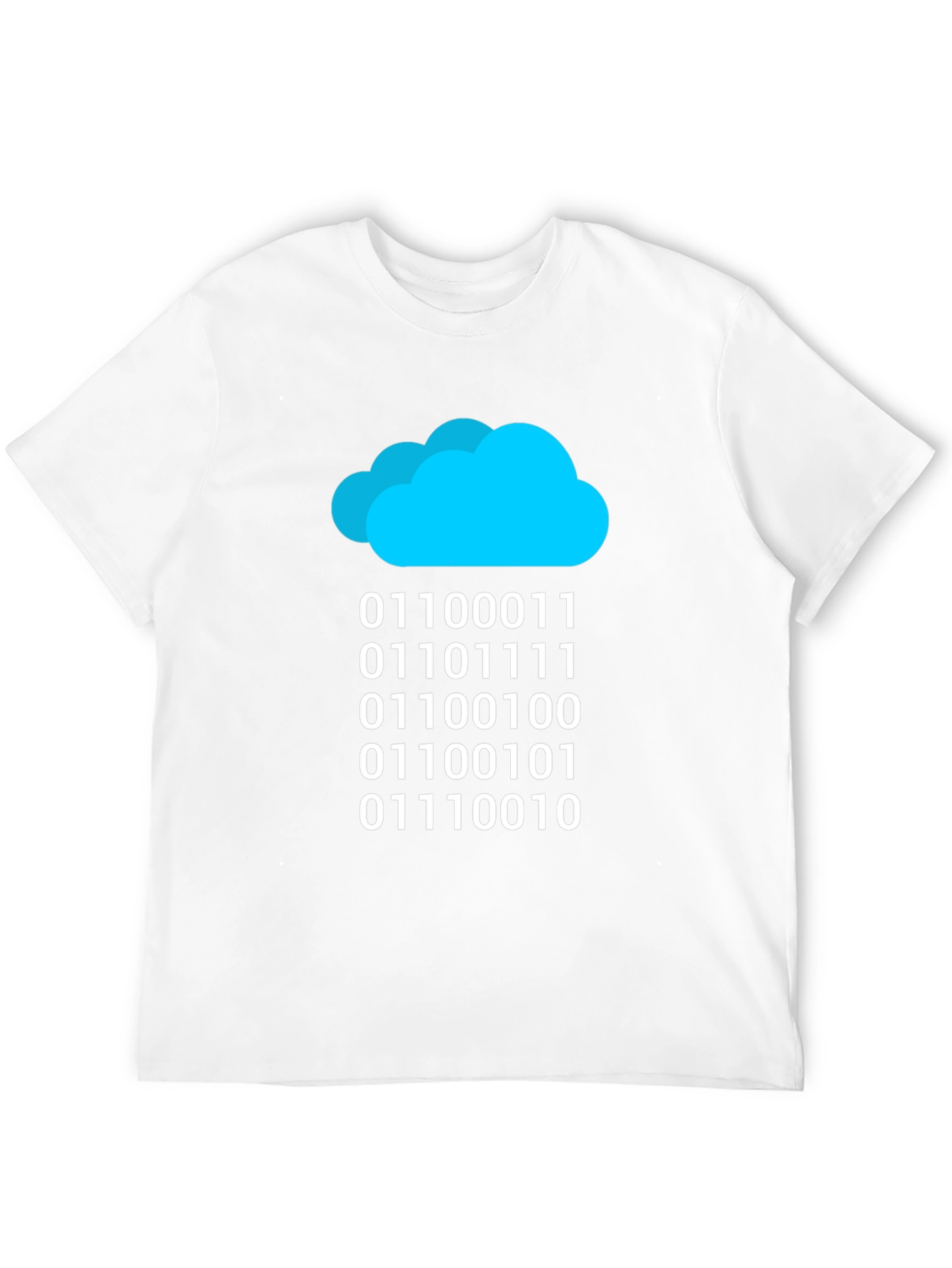 Cloud Binary Code T-Shirt - Data Geek Style