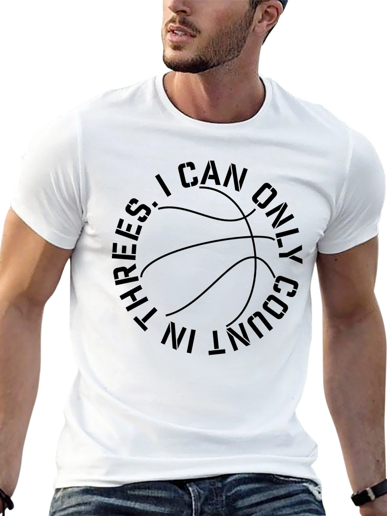 Basketball T-Shirt: Threes I Can Only Count In