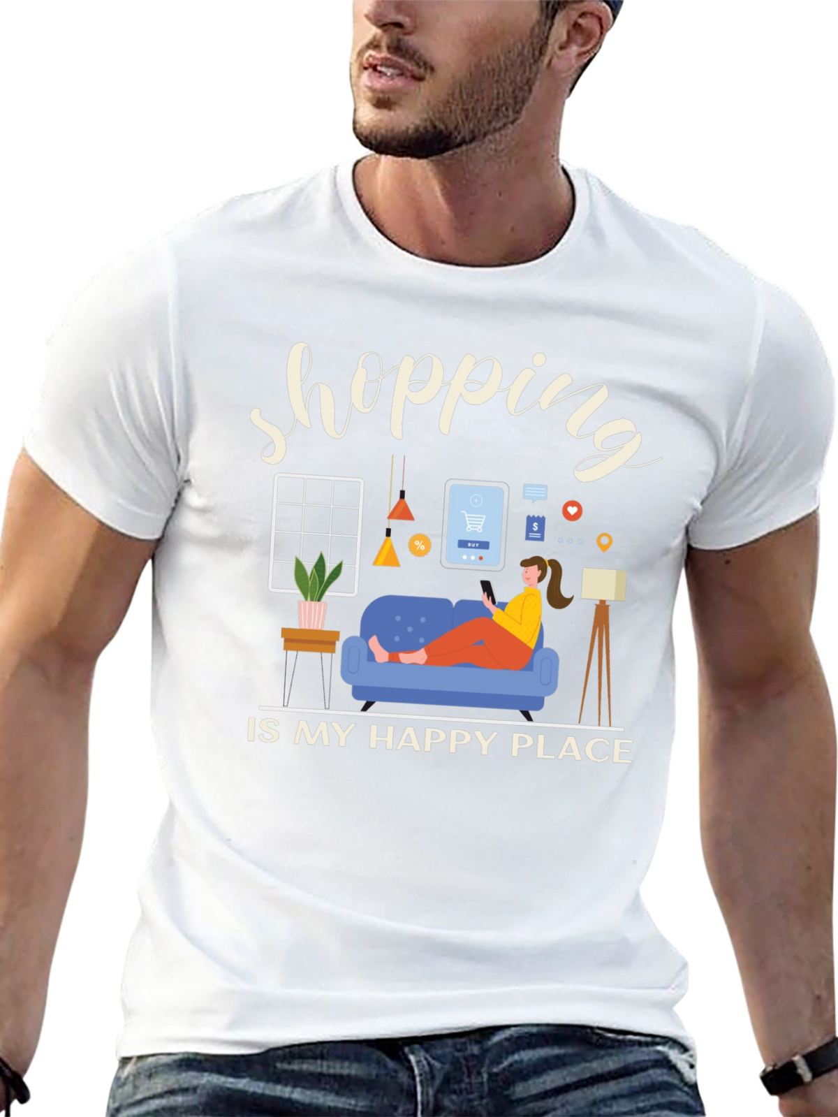 Shopping is My Happy Place T-Shirt