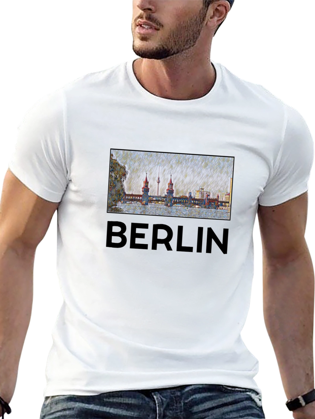 Berlin T-Shirt - Landmark Bridge Graphic