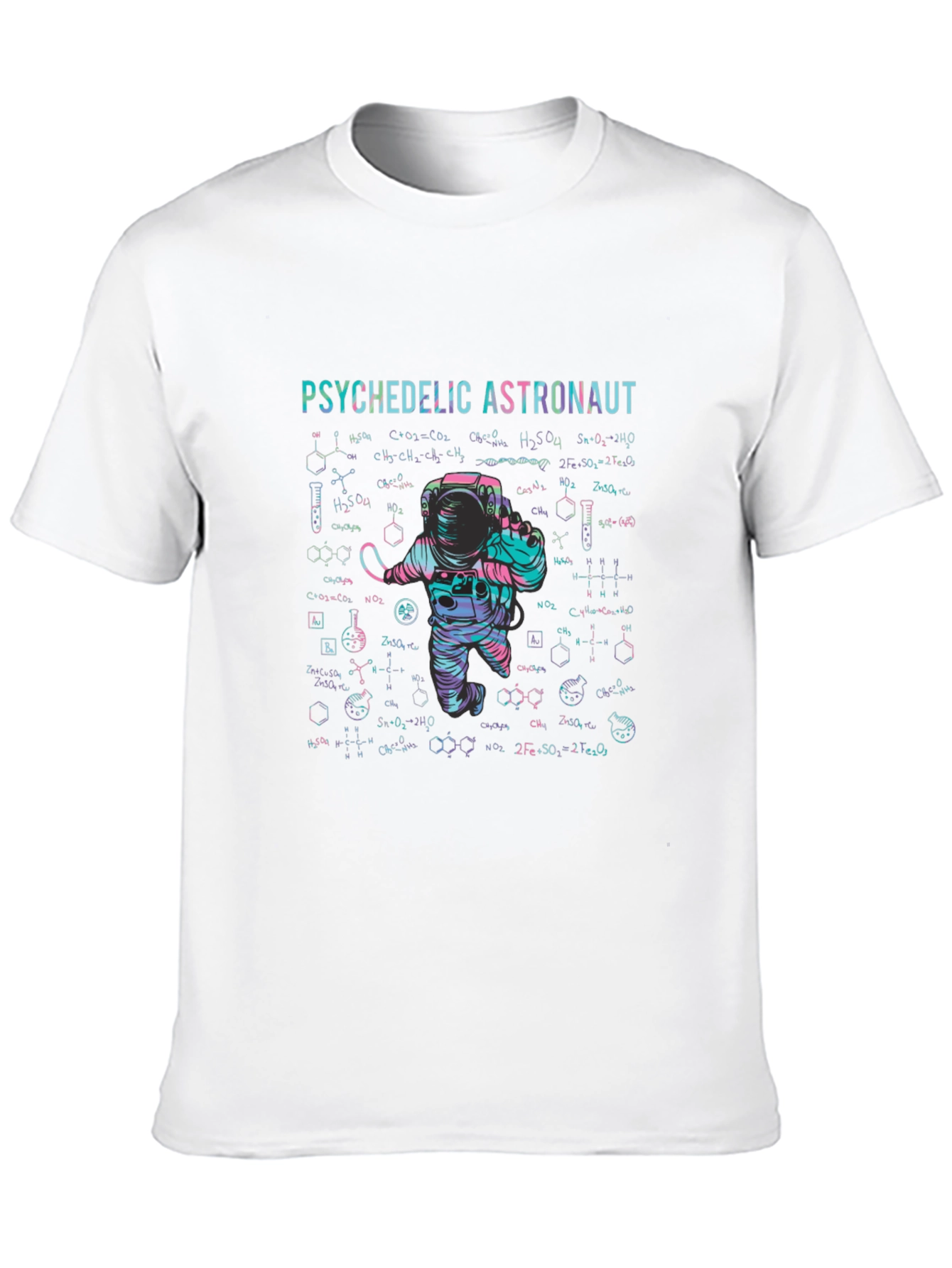 Psychedelic Astronaut T-Shirt - Cosmic Science Design