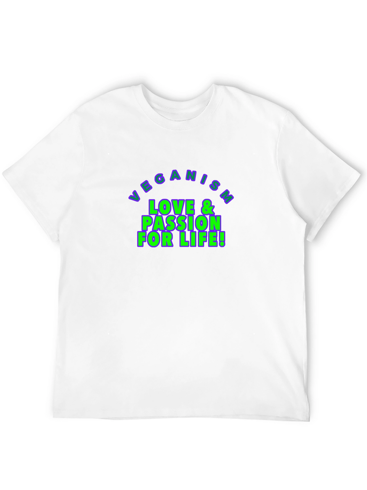 Veganism Love & Passion for Life Black T-Shirt