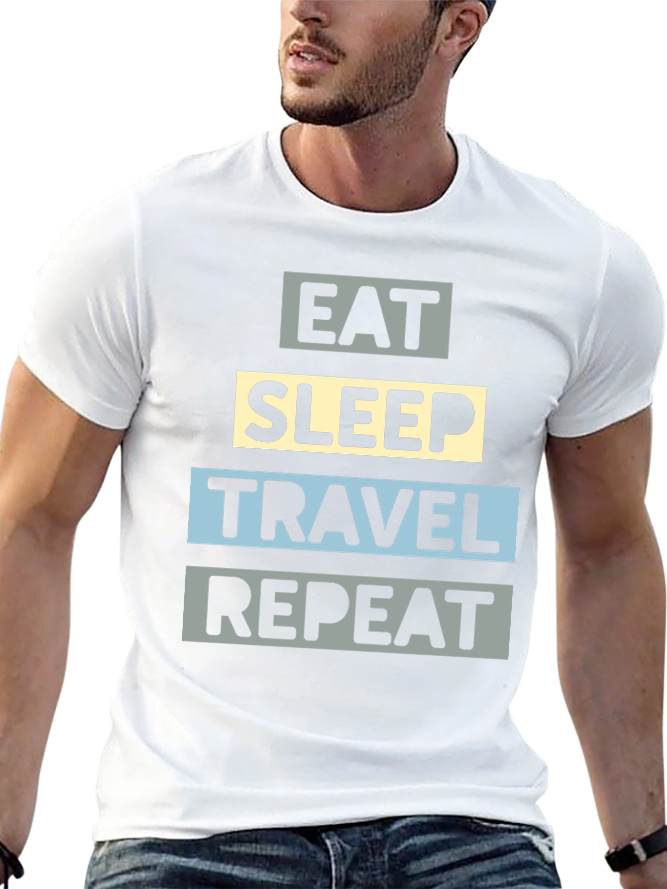 Eat Sleep Travel Repeat T-Shirt - Adventure Tee