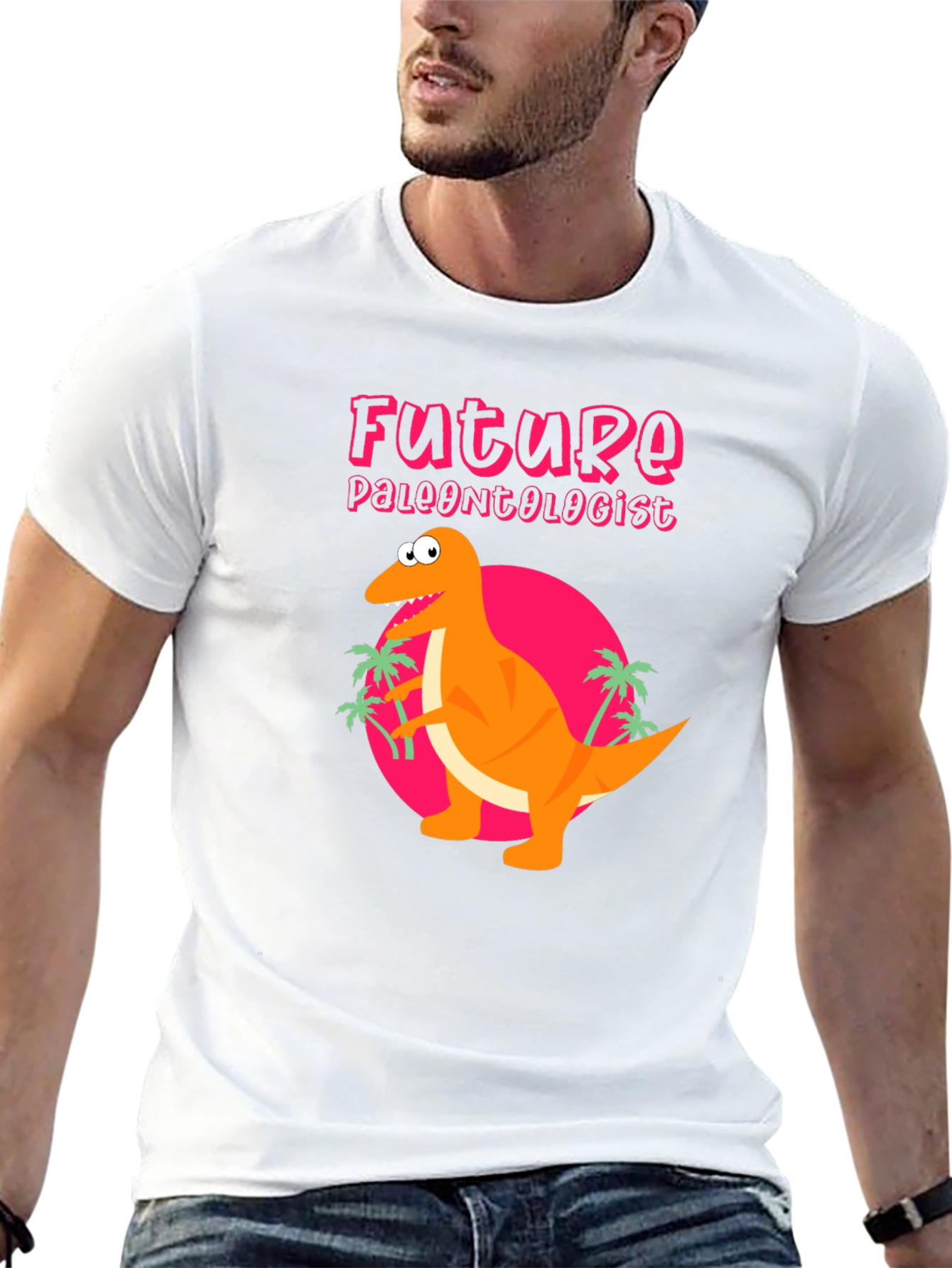 Future Paleontologist Dinosaur Black T-Shirt