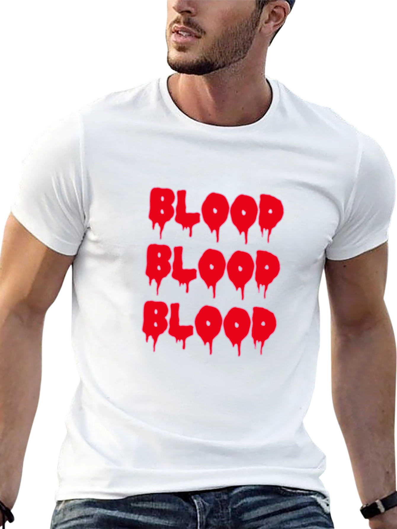Blood Drip Graphic Tee - Horror Style