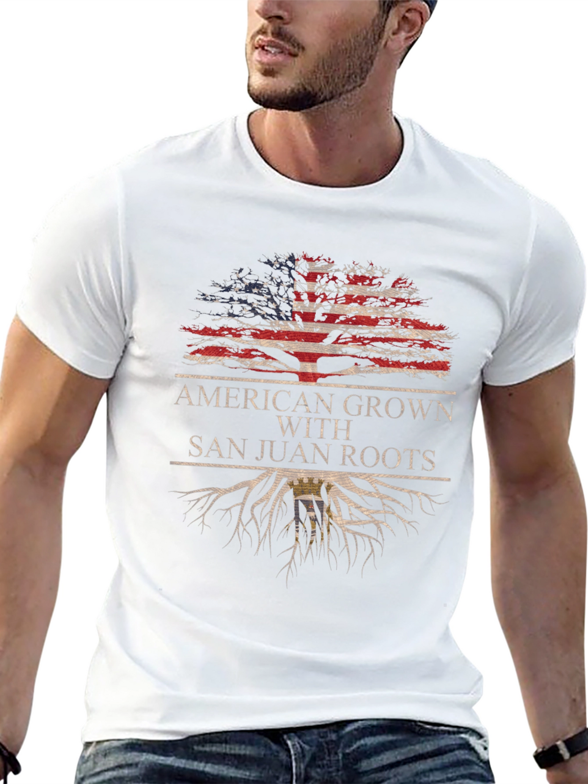 American Grown with San Juan Roots Graphic T-Shirt