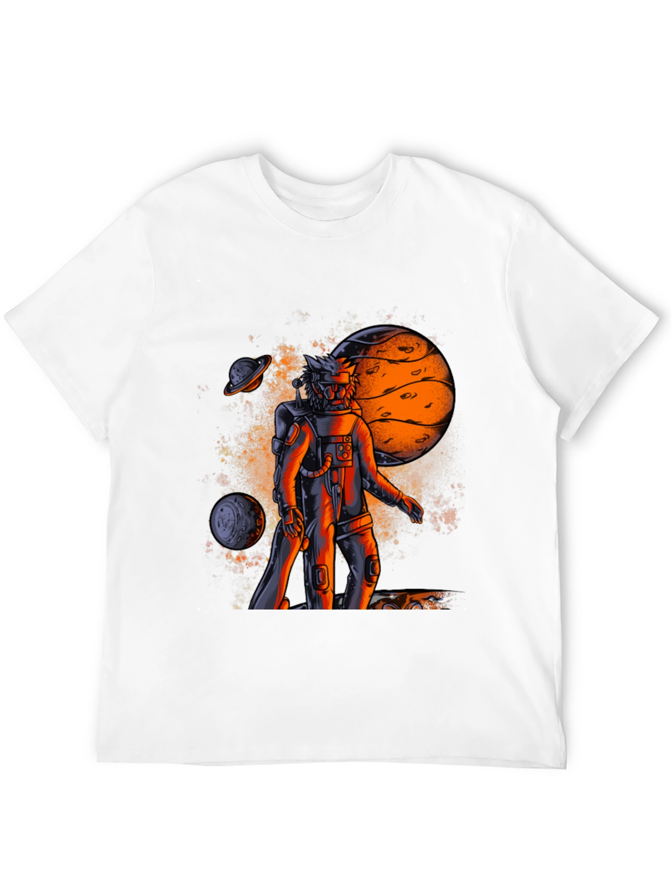 Astronaut Galaxy Graphic T-Shirt - Black