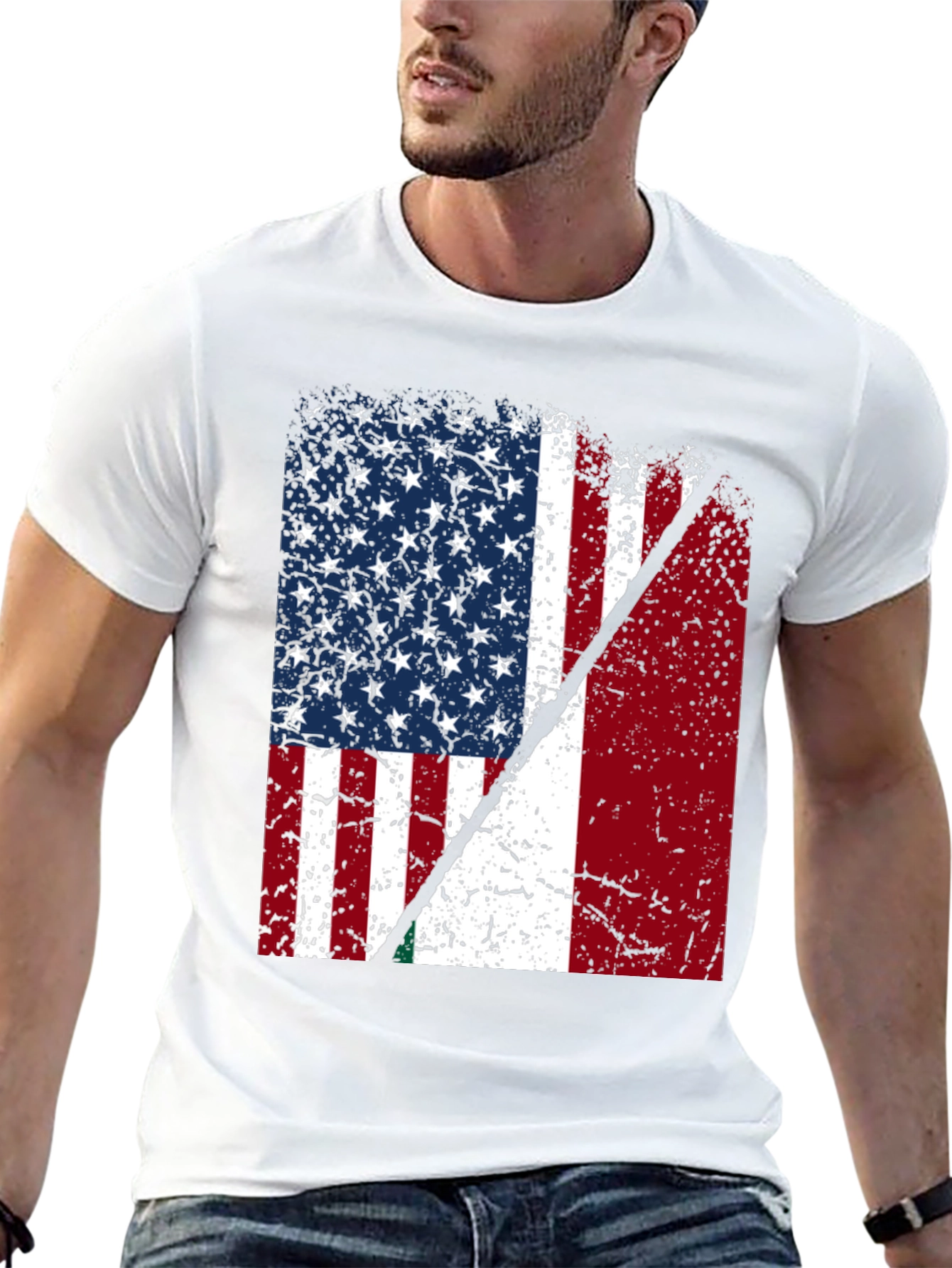 USA & Italy Flag T-Shirt - Patriotic Pride