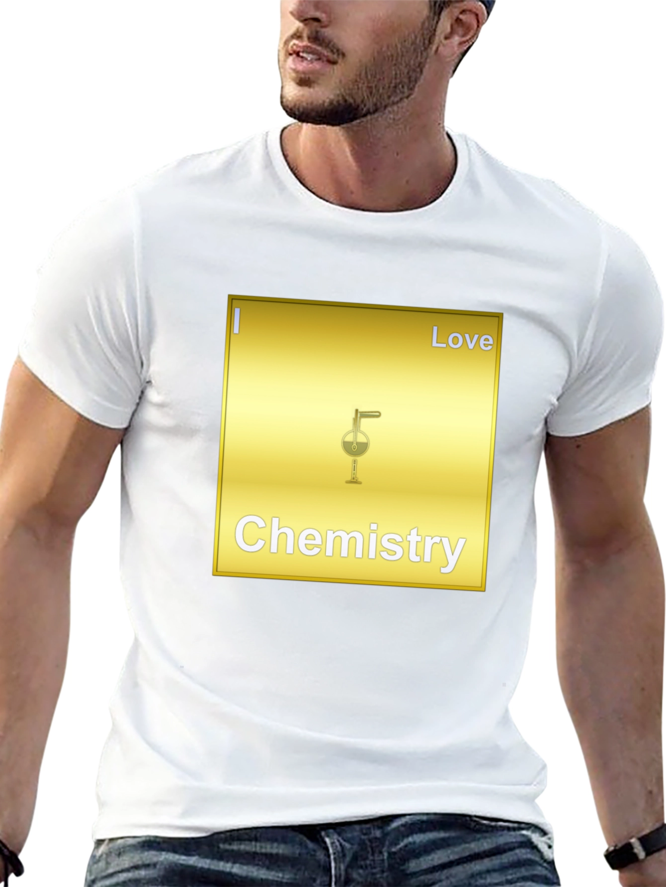 I Love Chemistry Gold Graphic Tee
