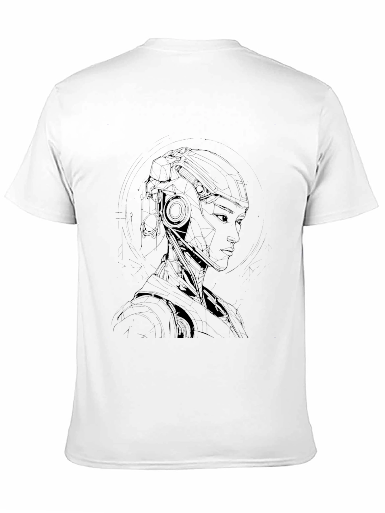 Cyberpunk Robot Graphic Tee - Cool Black T-Shirt