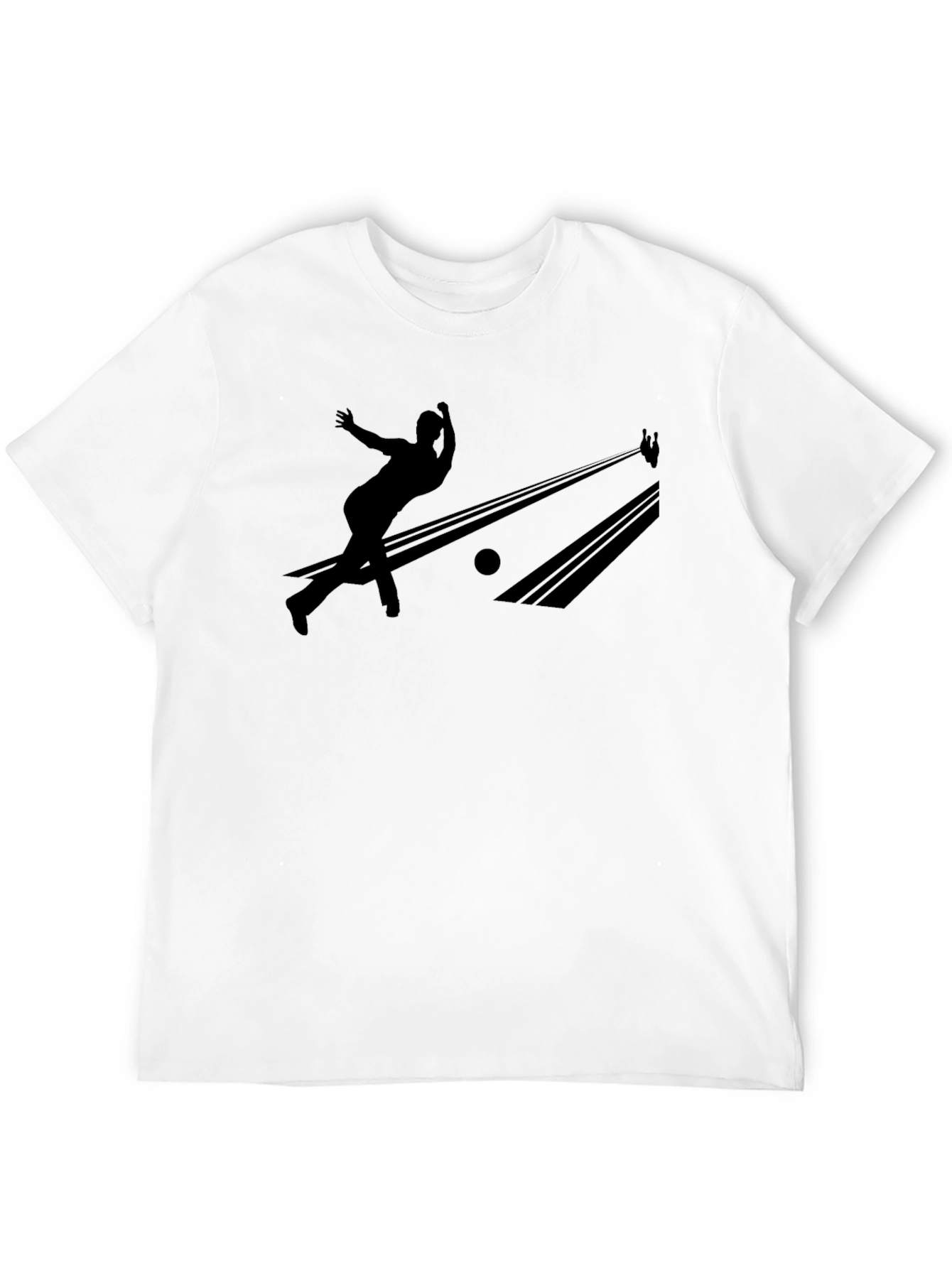 Bowling Silhouette Graphic Tee - Strike Style