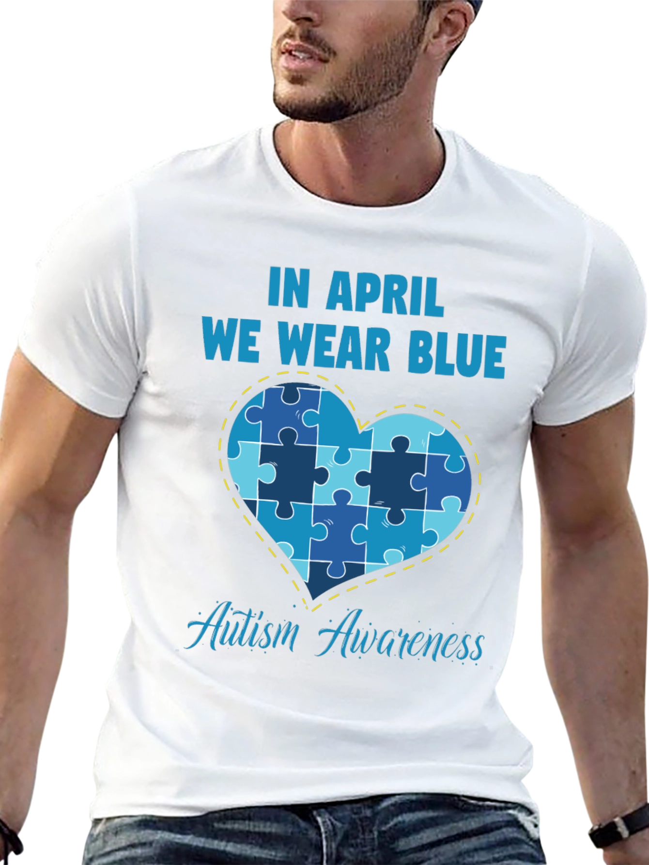 Autism Awareness T-Shirt - In April We Wear Blue