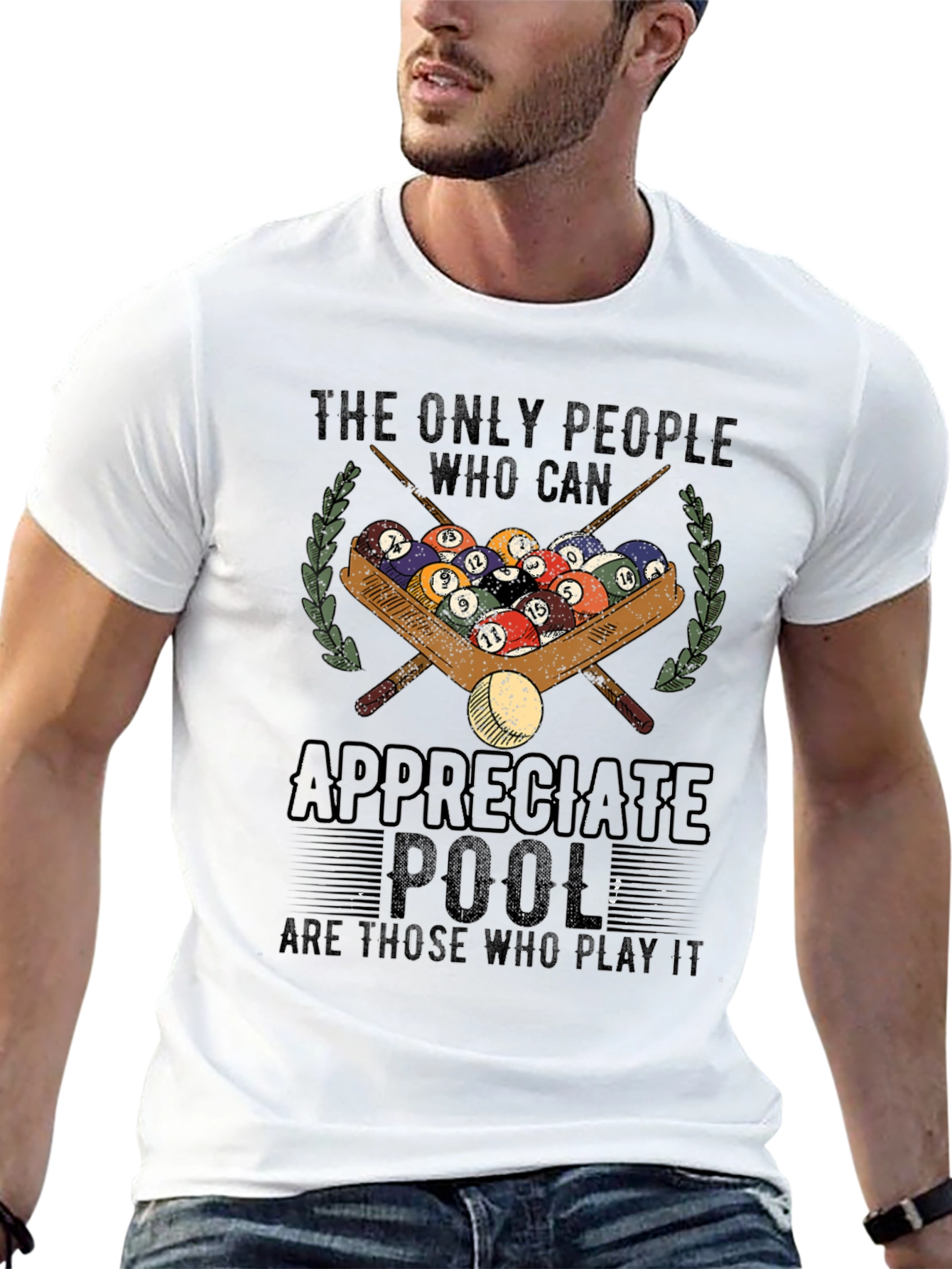 Pool Player Graphic T-Shirt - Appreciate Pool Design