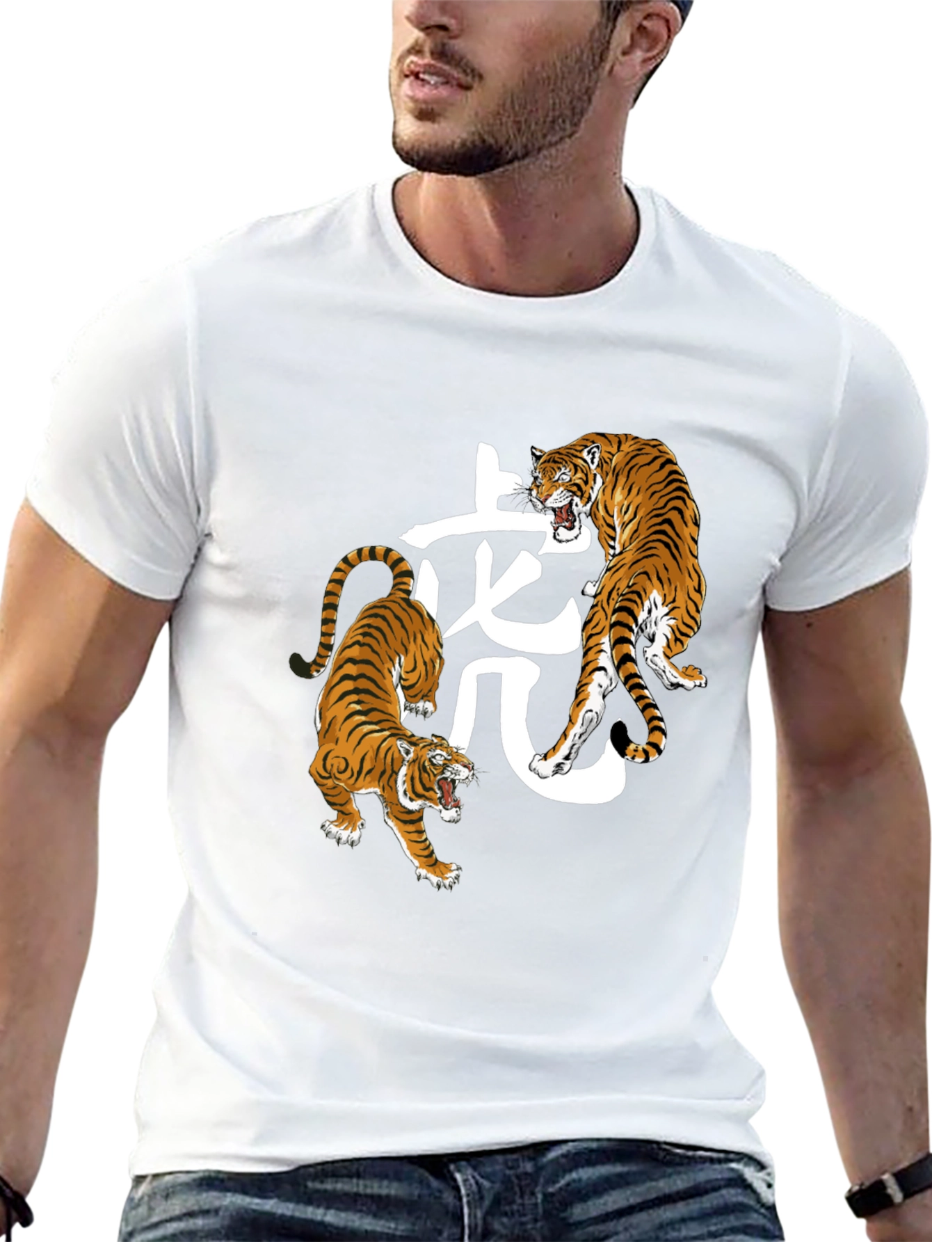 Tiger Graphic Tee - Stylish Animal Print Shirt