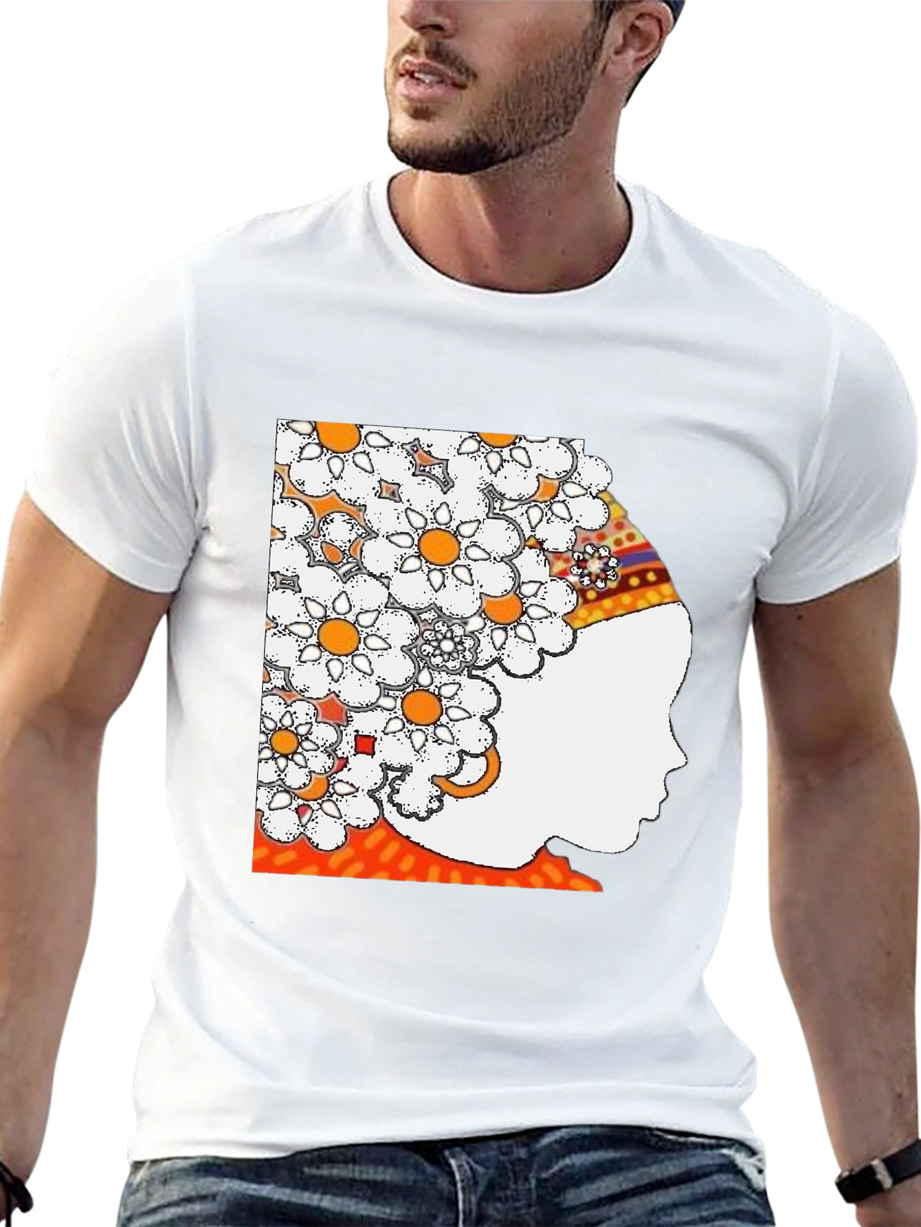 Floral Crown Graphic Tee - Stylish Black T-Shirt