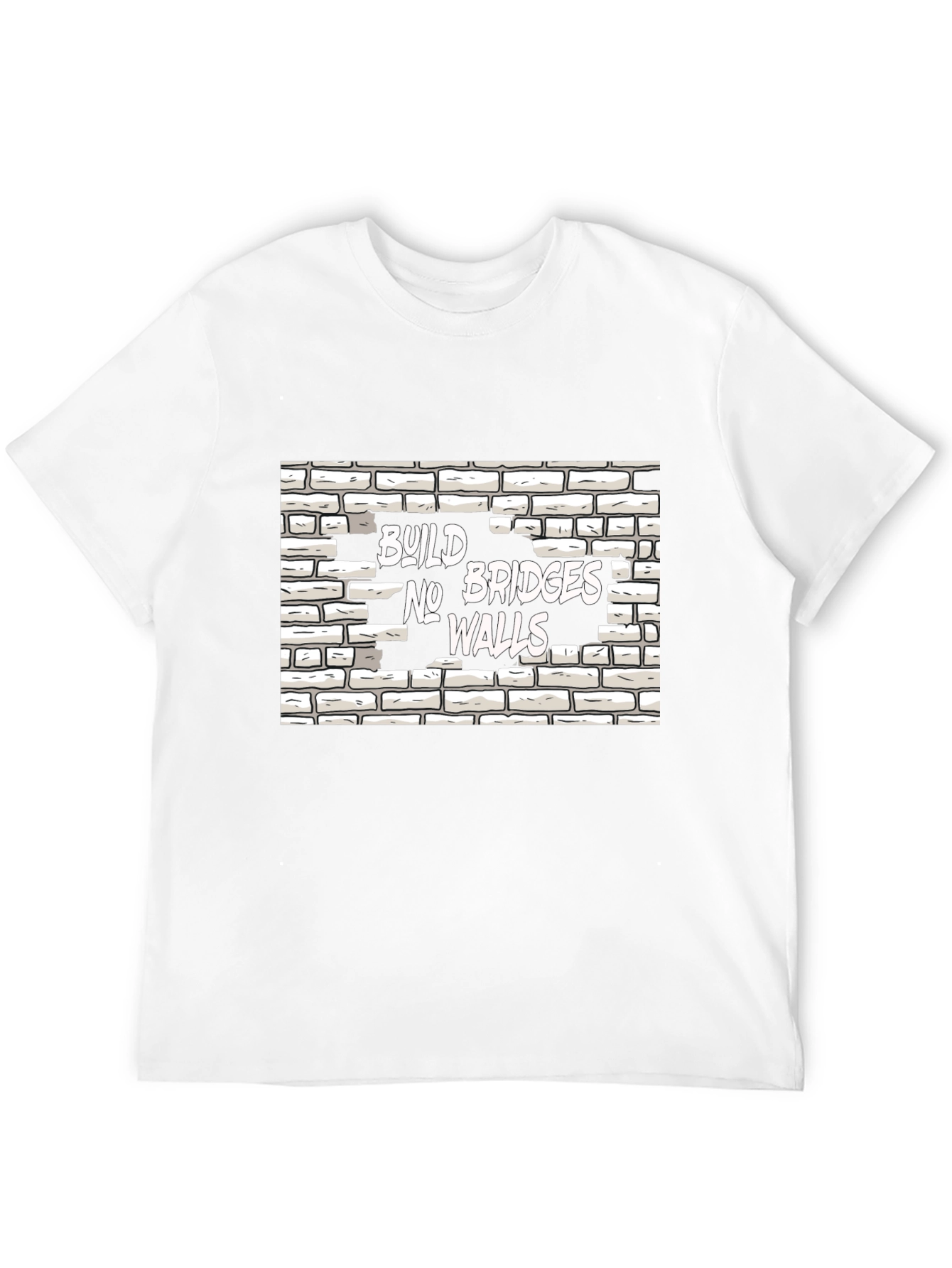 Build Bridges No Walls Graphic Tee