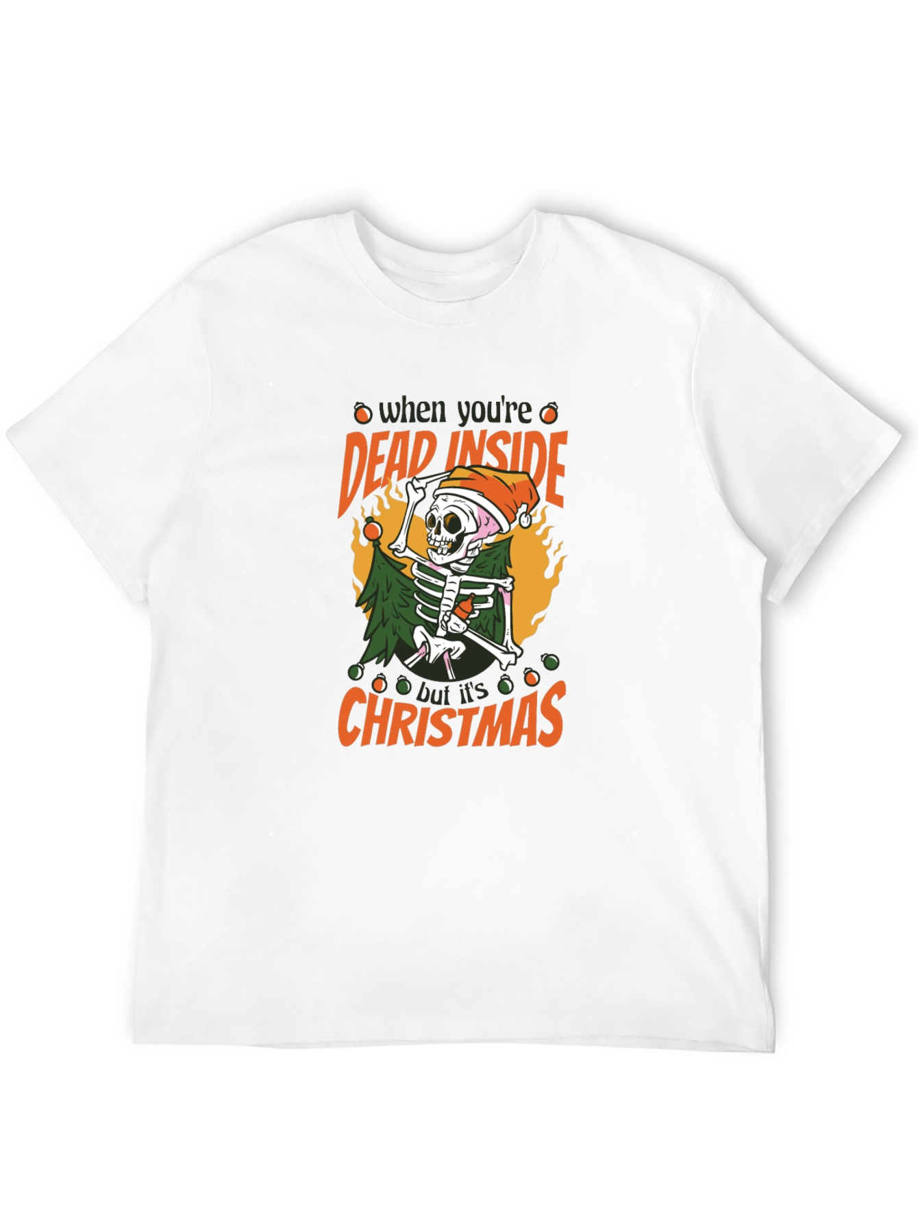 Dead Inside But Its Christmas Skeleton T-Shirt