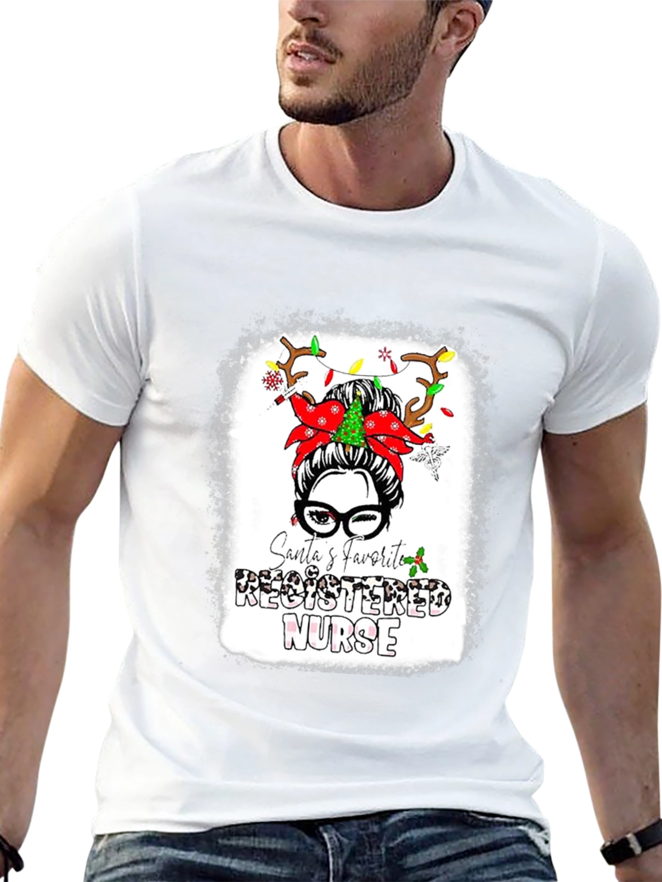 Santas Favorite Registered Nurse T-Shirt