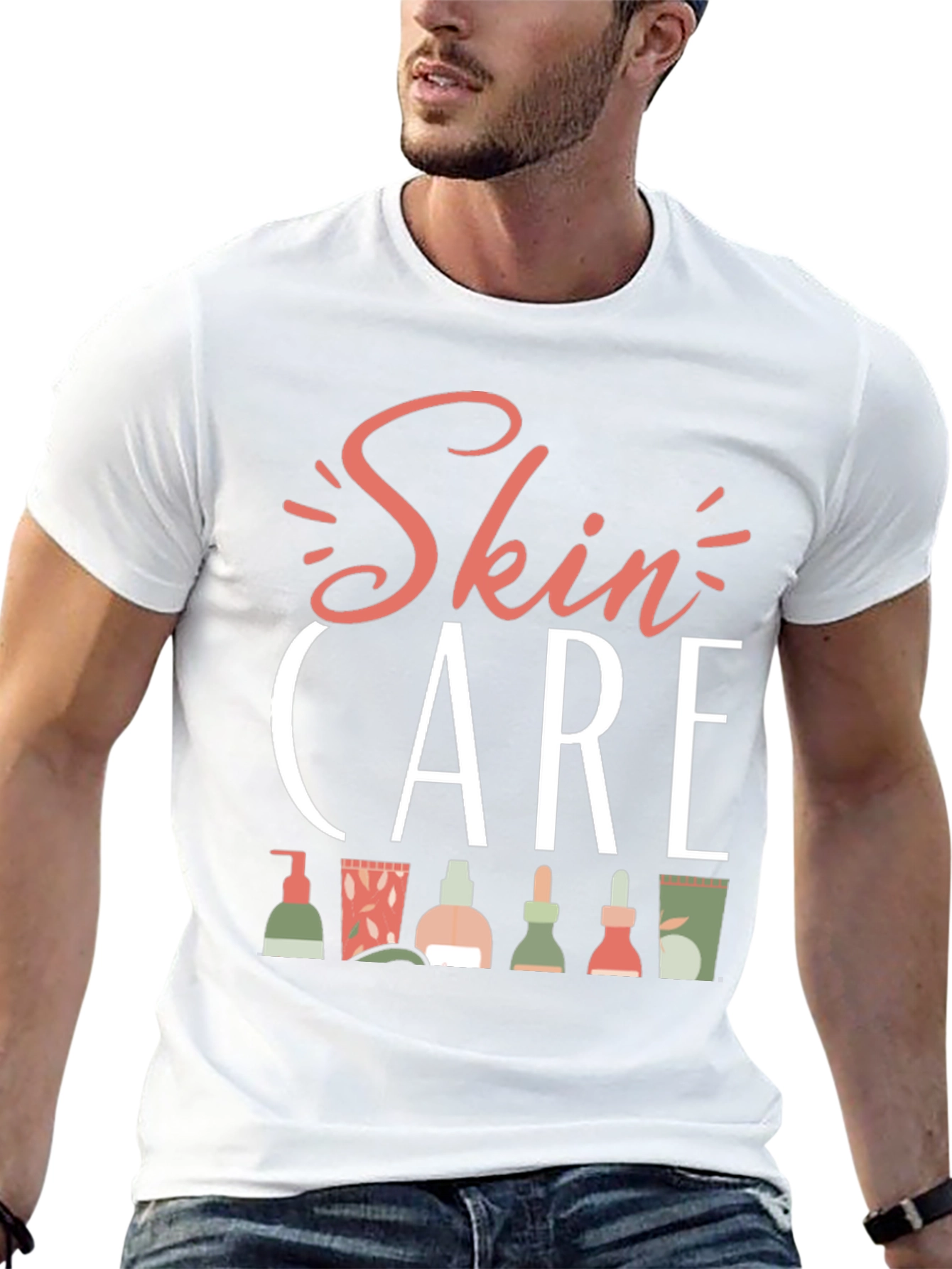 Skin Care T-Shirt - Beauty Routine Graphic Tee