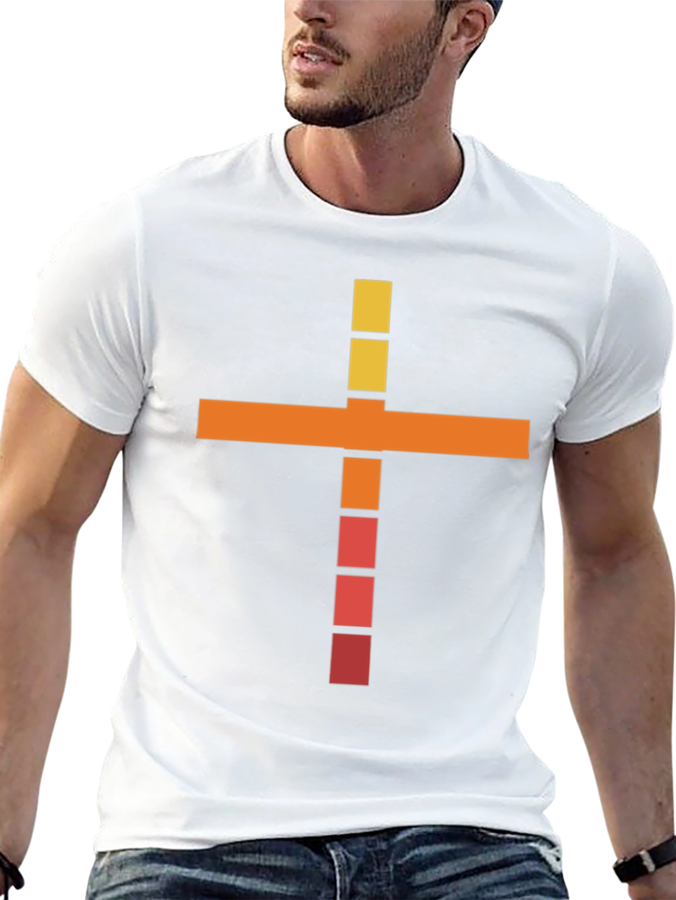 Sunset Cross Graphic Tee - Stylish Religious Apparel