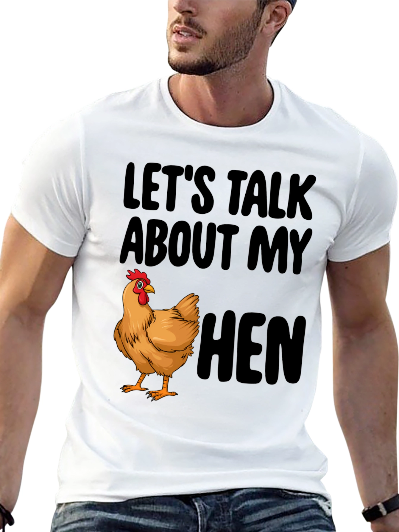 Lets Talk About My Hen Black T-Shirt