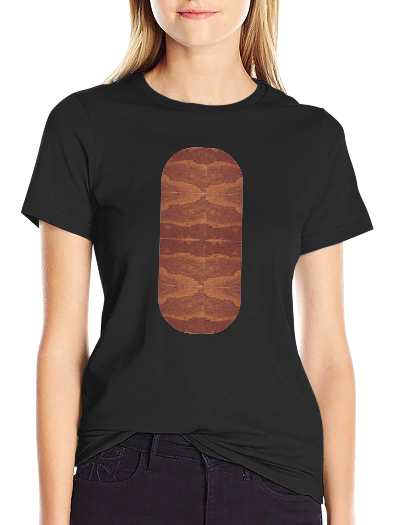 Stylish Black Graphic Tee - Abstract Design