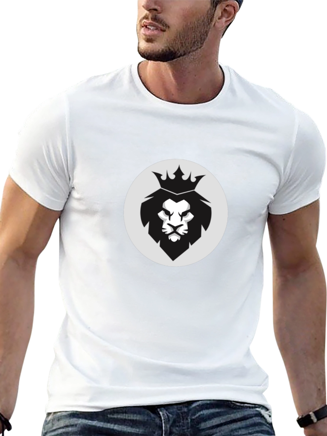 King Lion Graphic Black T-Shirt