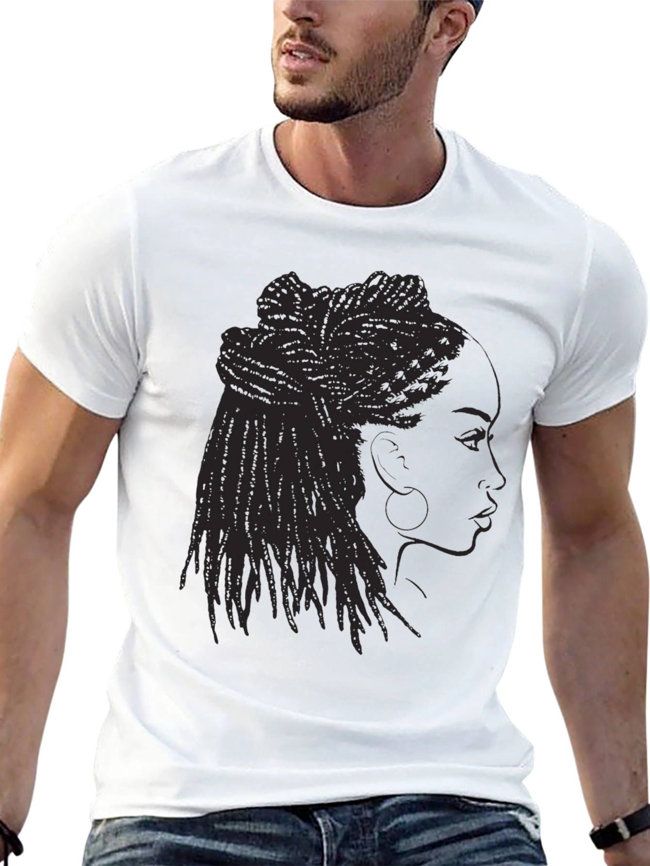 Black Woman Dreadlocks T-Shirt - Graphic Tee