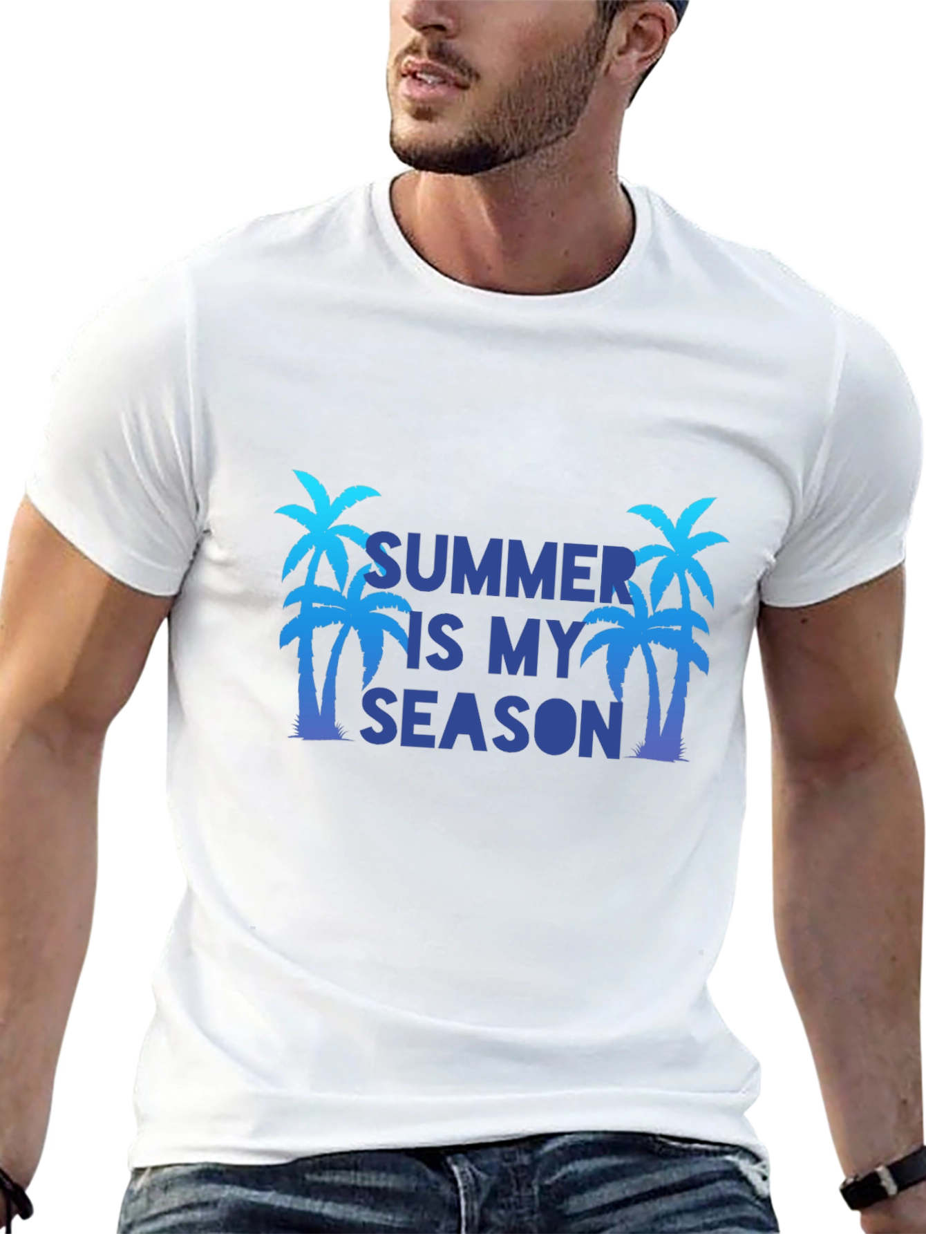 Summer Is My Season Black T-Shirt