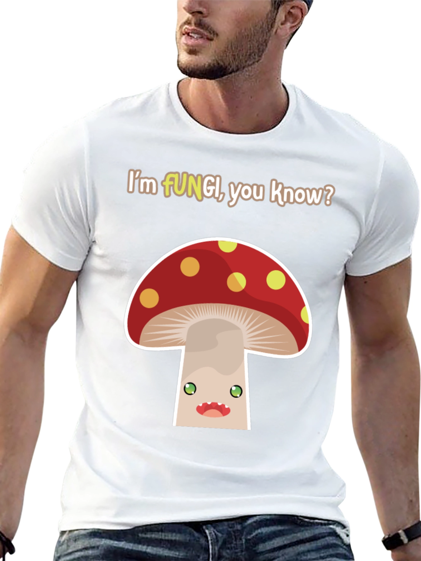 Funny Fungi Mushroom Graphic T-Shirt