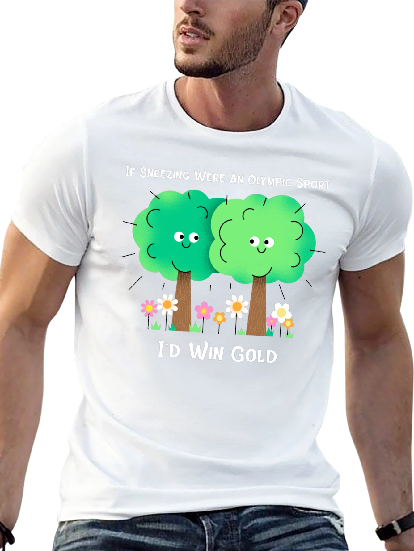 Funny Allergy Season T-Shirt: If Sneezing Olympic Sport