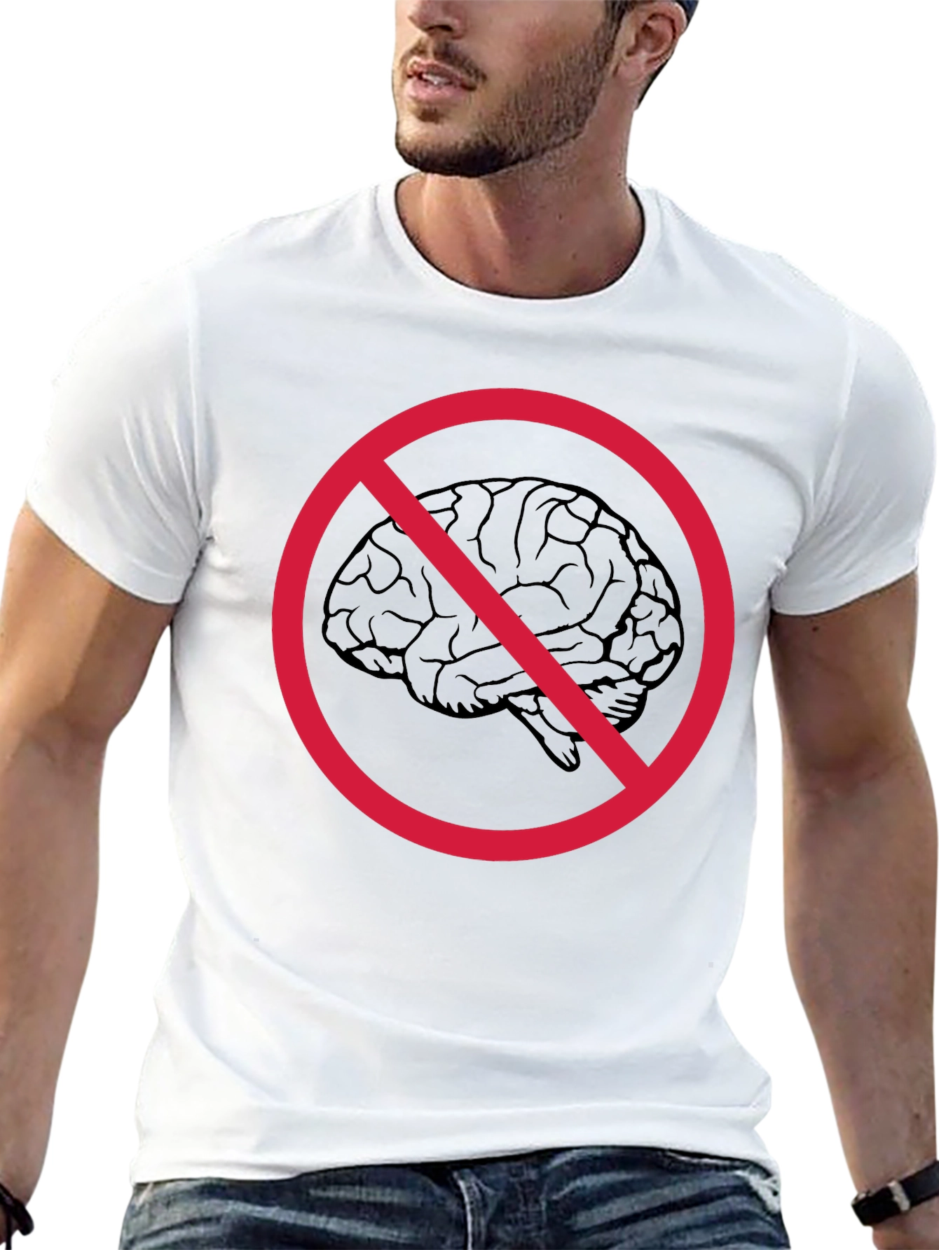 No Brainer Graphic Tee - Funny Anti-Intellectual T-Shirt