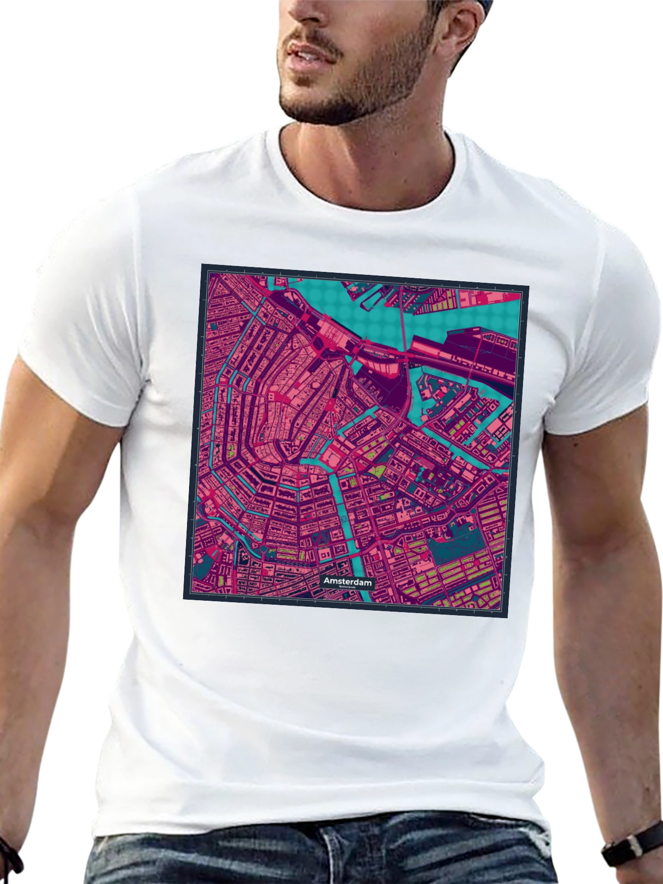 Amsterdam Map T-Shirt - Unique City Streetwear