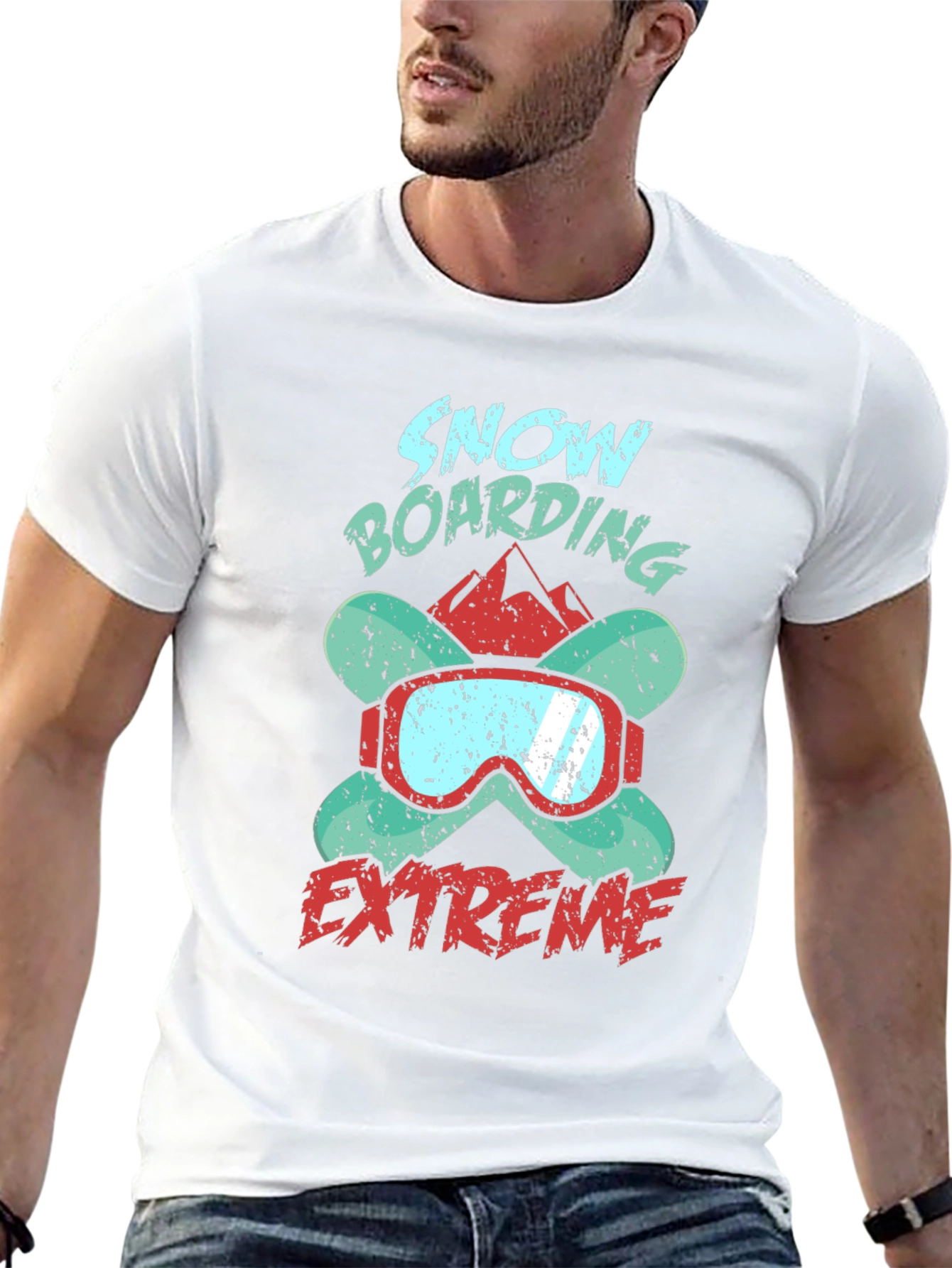 Snowboarding Extreme Graphic Tee - Black