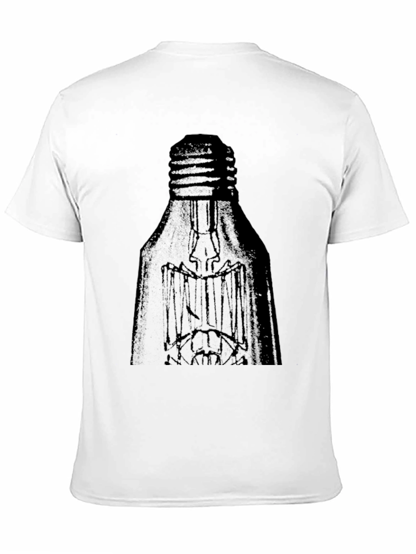 Mens Black T-Shirt with Light Bulb Design