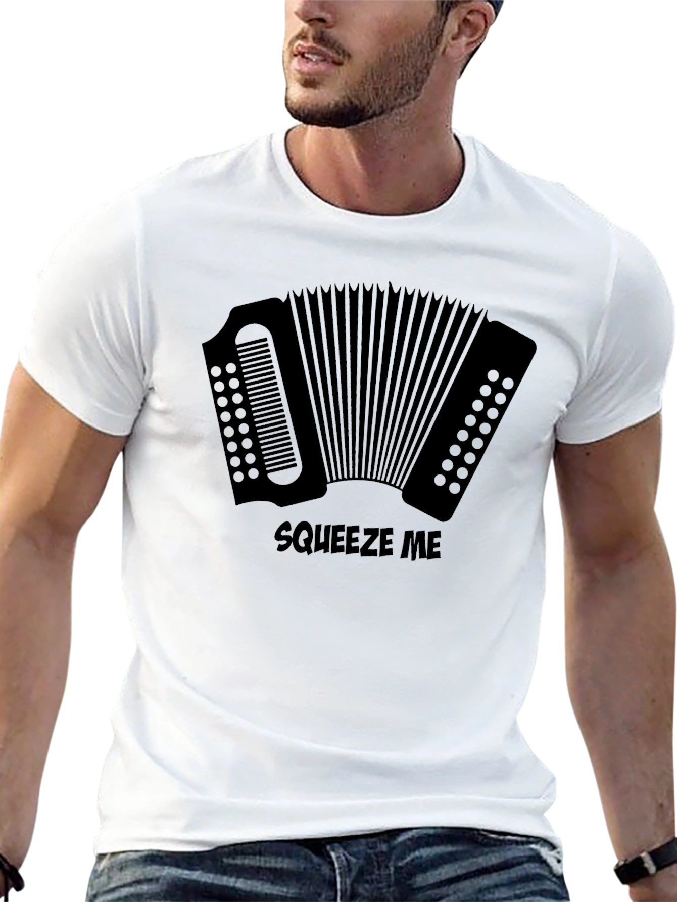 Squeeze Me Accordion Graphic T-Shirt