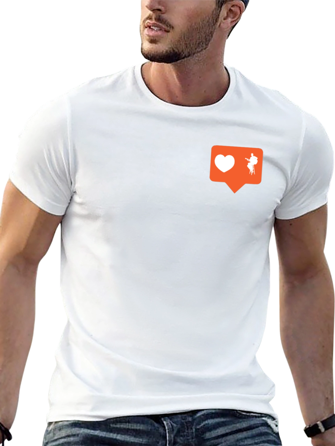 Stylish Black Graphic Tee - Love & Music