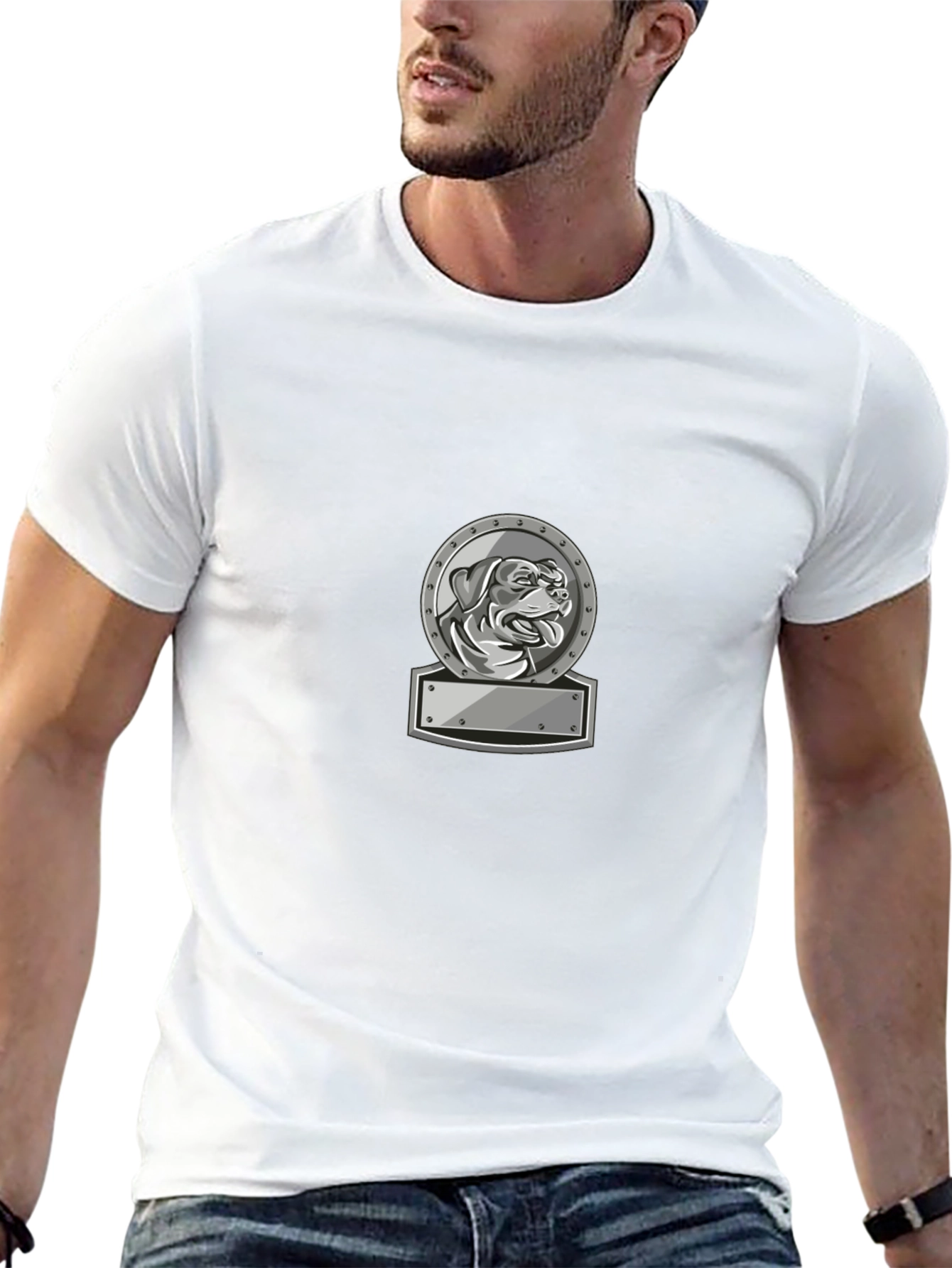 Dog Breed Emblem T-Shirt - Black