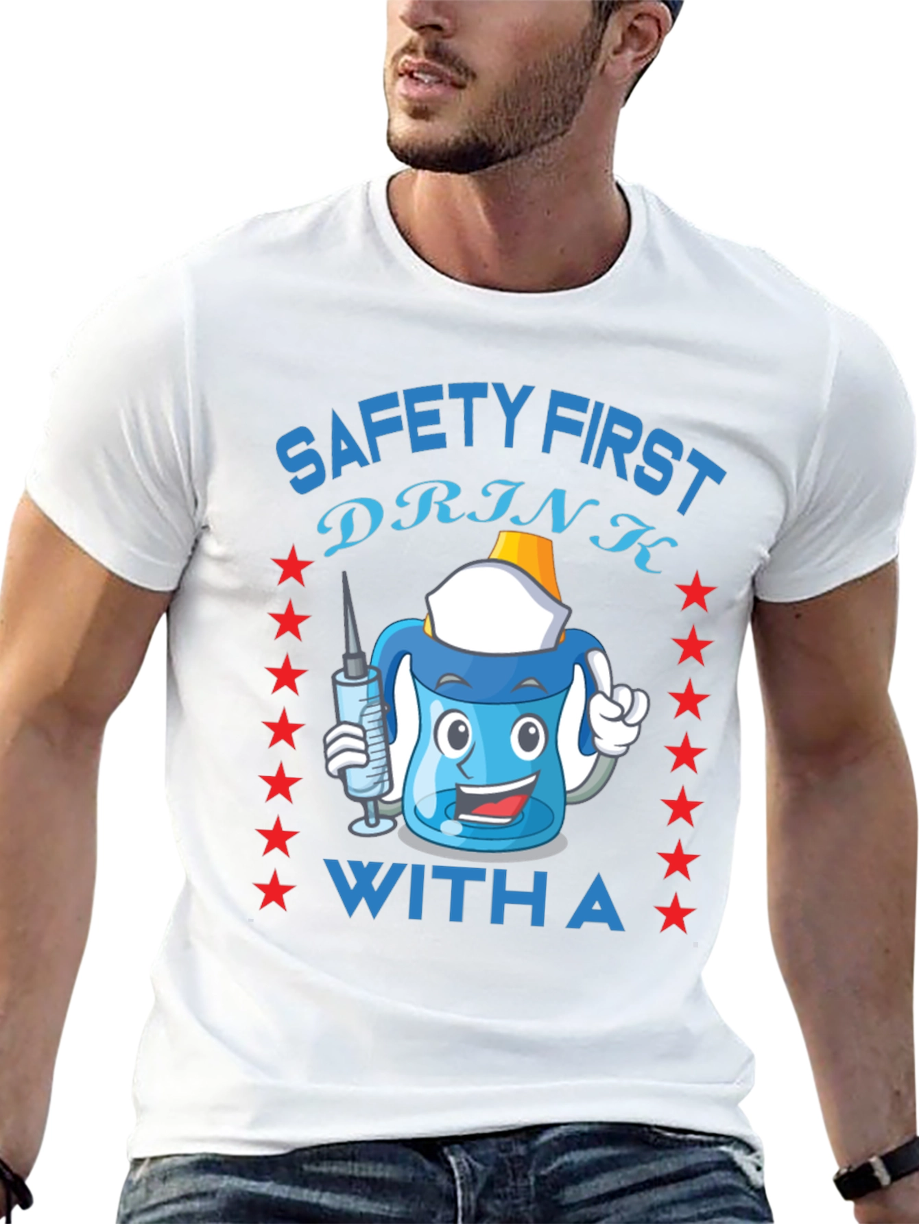 Safety First Funny Drinking T-Shirt