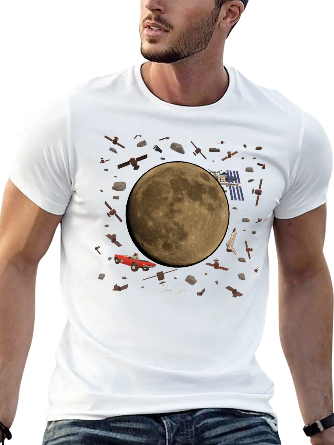 Space Oddity T-Shirt - Moon Car Satellites